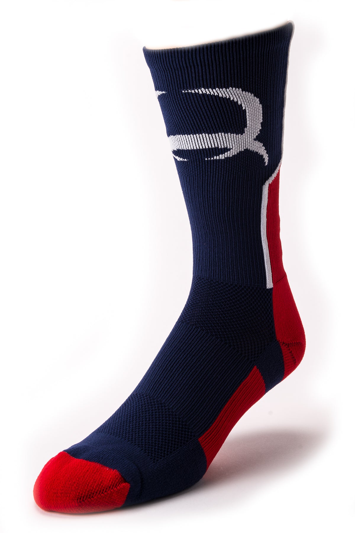 CINCH CREW SOCKS - NAVY AND RED - Front