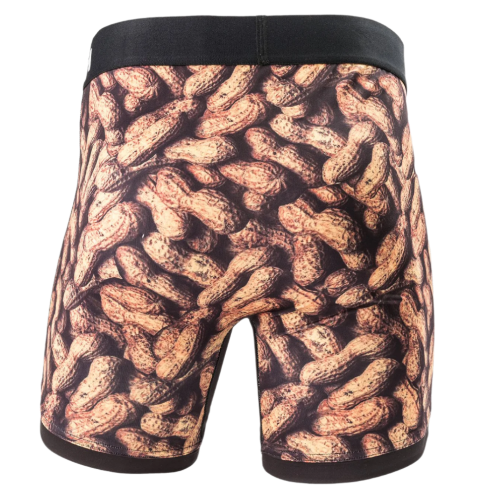 A pair of men's Cinch boxer briefs with a peanut pattern on the back