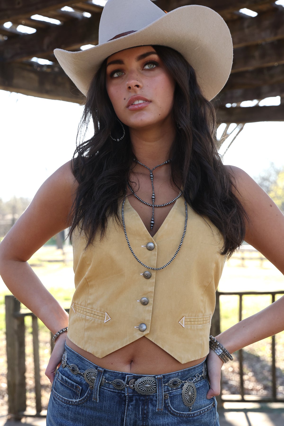 CRUEL WOMENS VEST - YELLOW