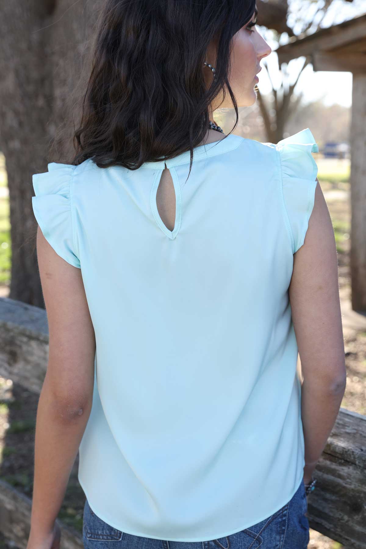 CRUEL WOMENS BLOUSE - BLUE