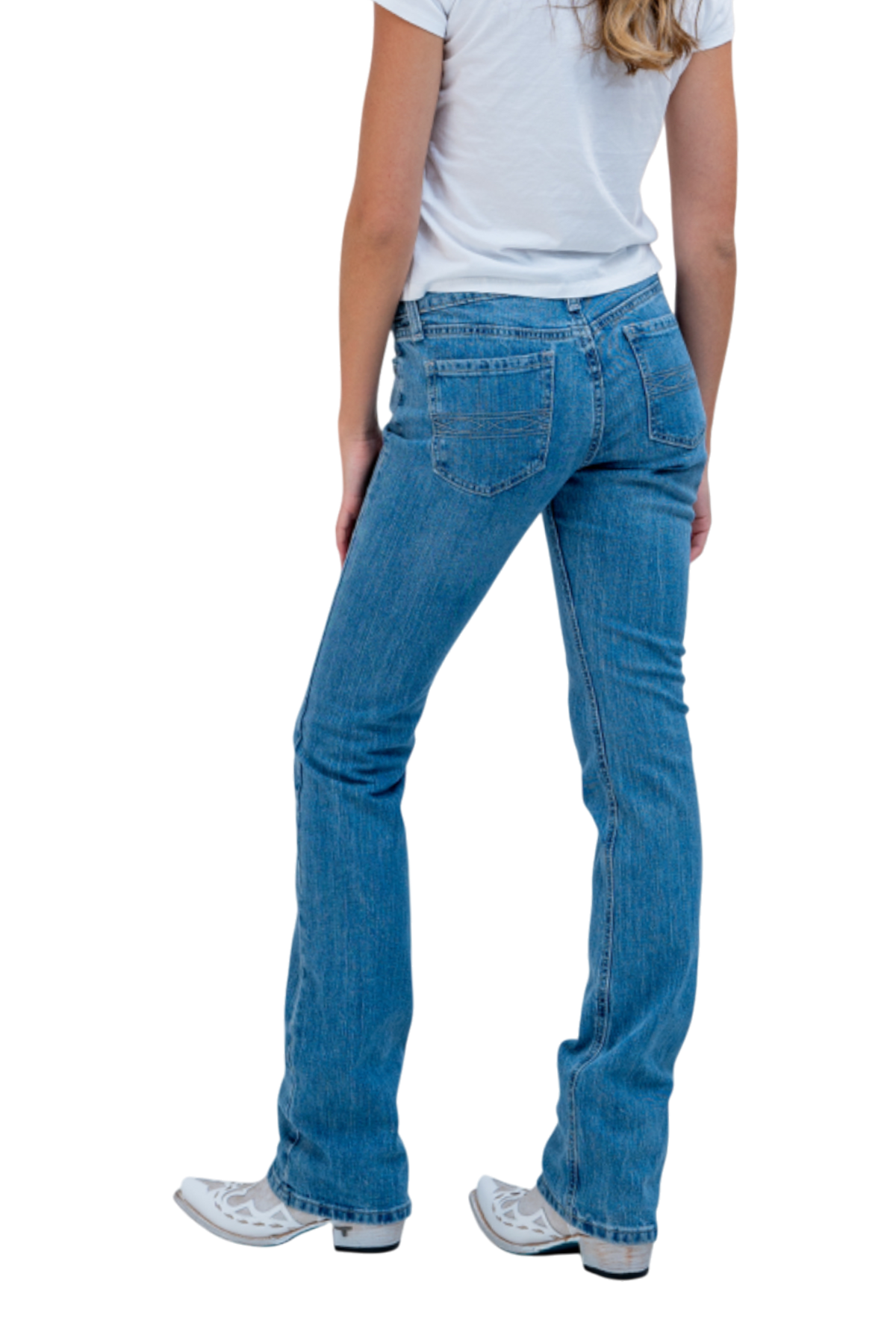 CRUEL LADIES HANNAH CROP JEANS - MEDIUM WASH