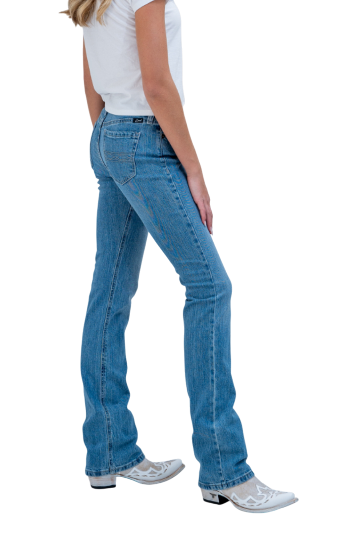CRUEL LADIES HANNAH CROP JEANS - MEDIUM WASH