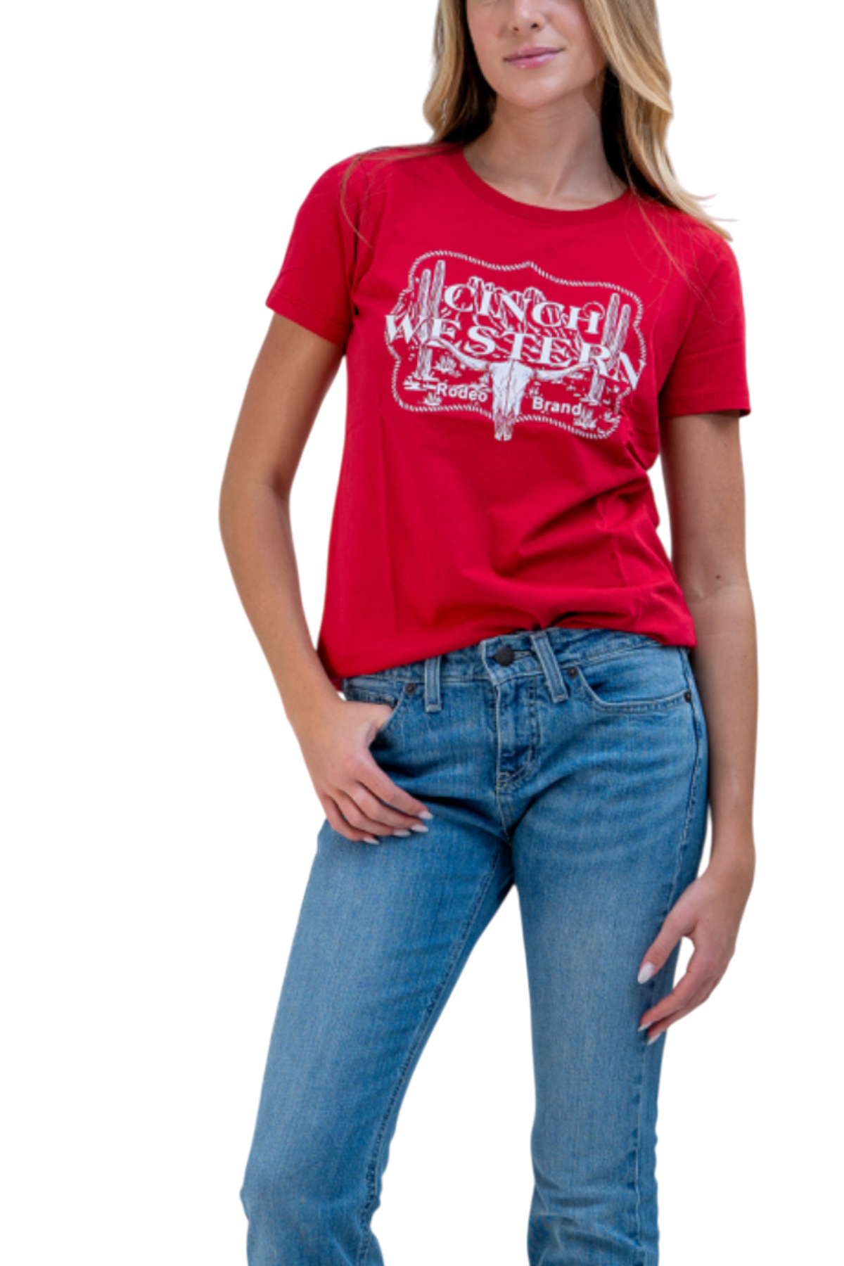 CINCH LADIES GRAPHIC T-SHIRT - RED