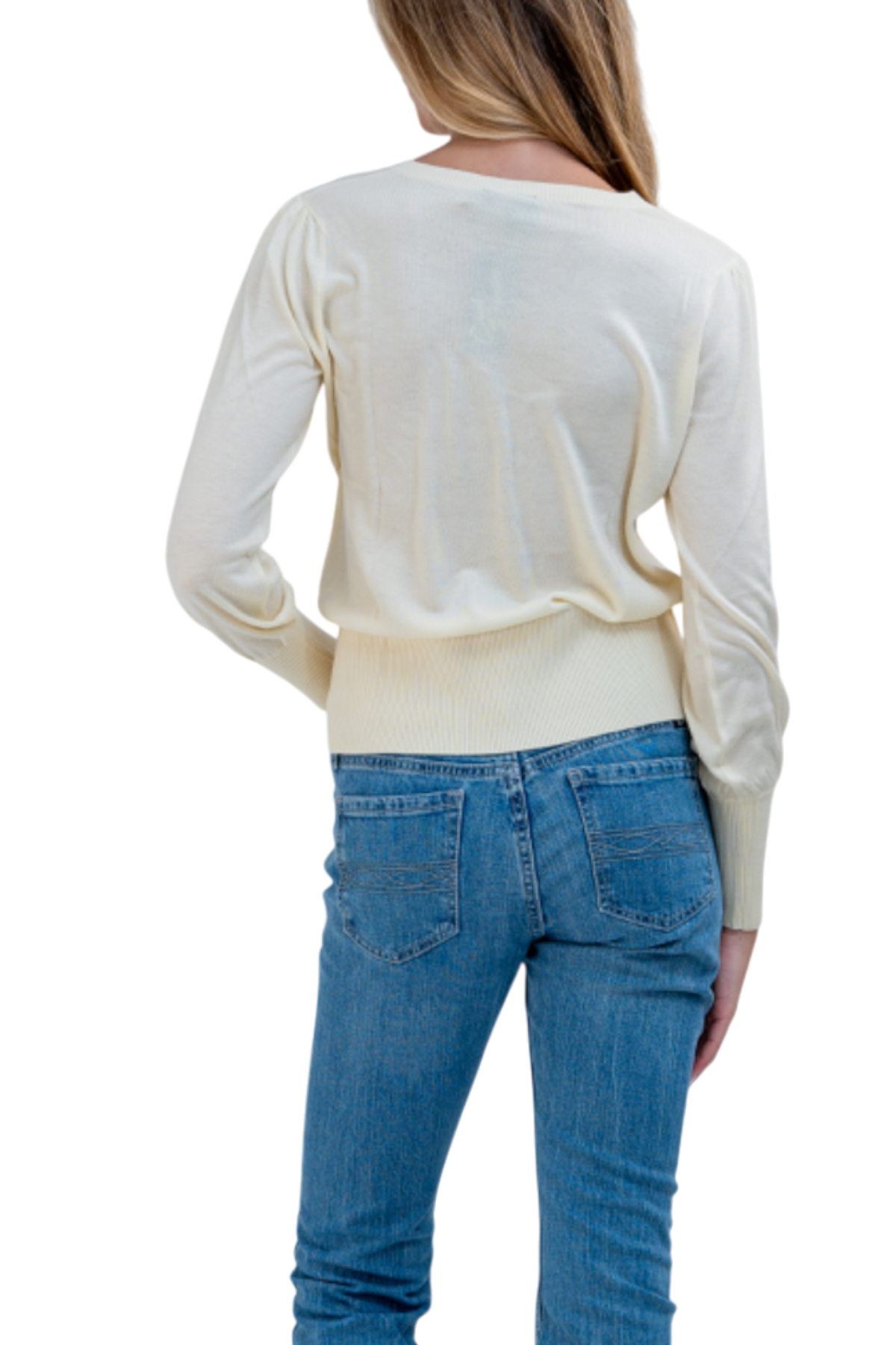 CRUEL LADIES TEAM ROPING GRAPHIC SWEATER - CREAM