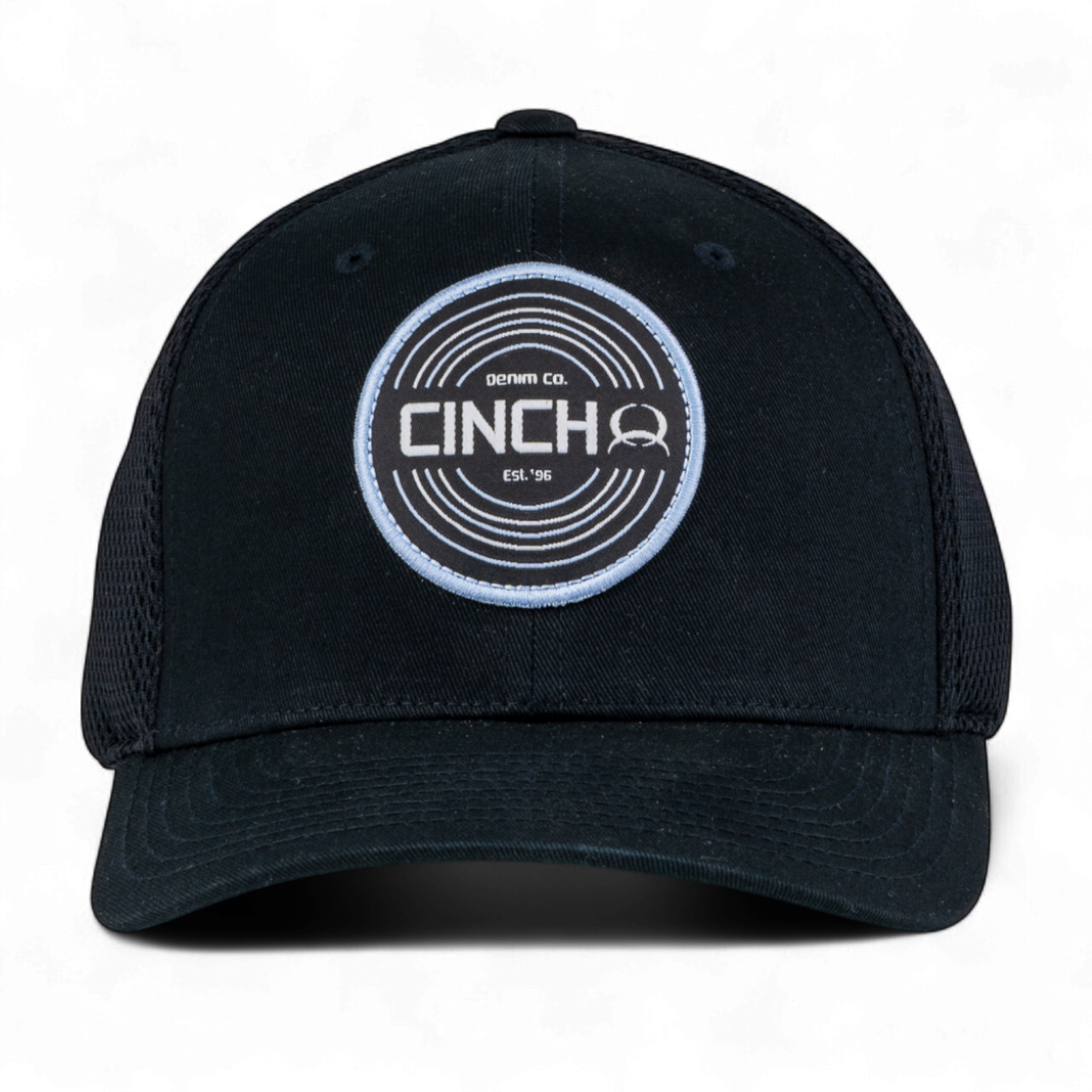 Black cap with Cinch logo on a white background