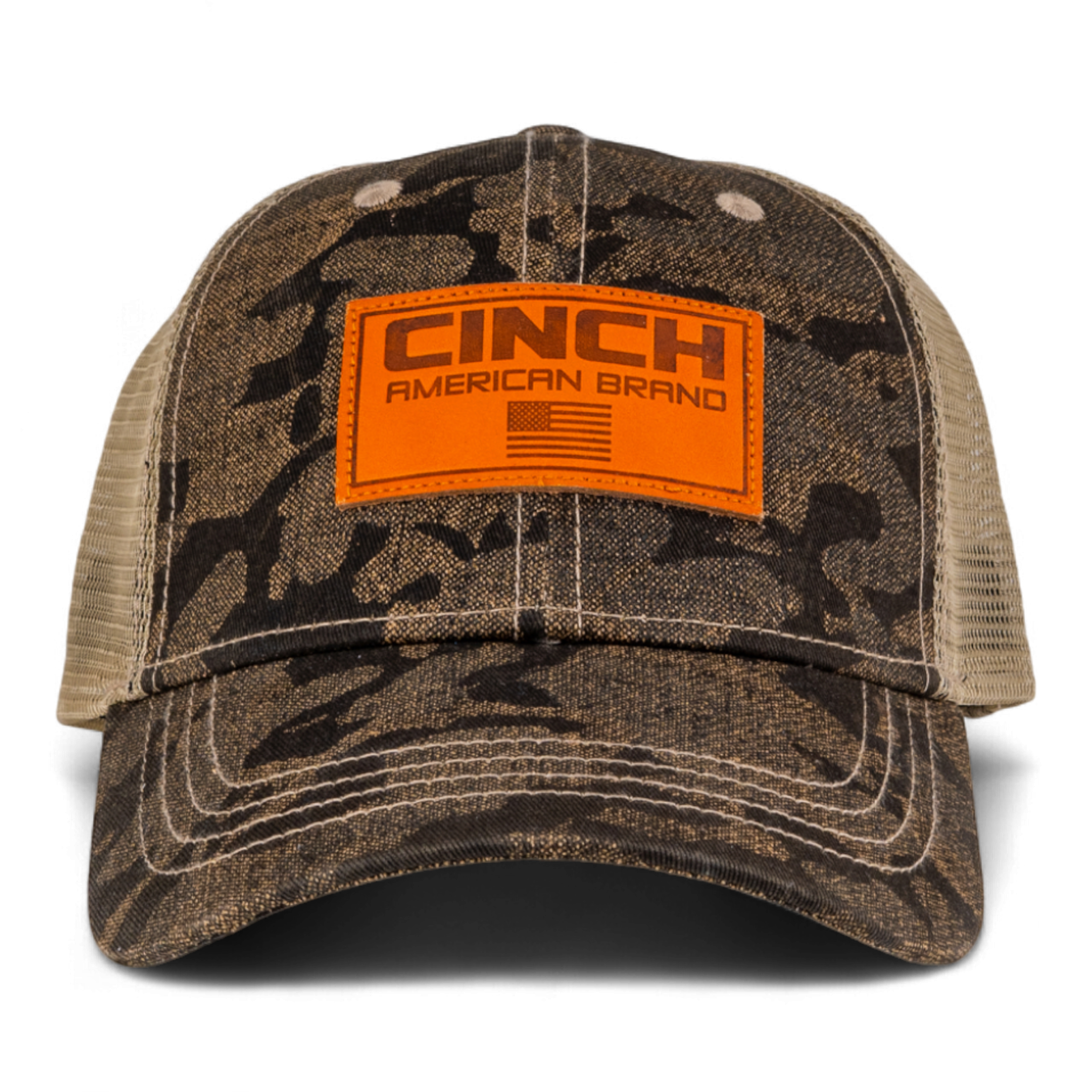 CINCH CAMO TRUCKER CAP - BROWN