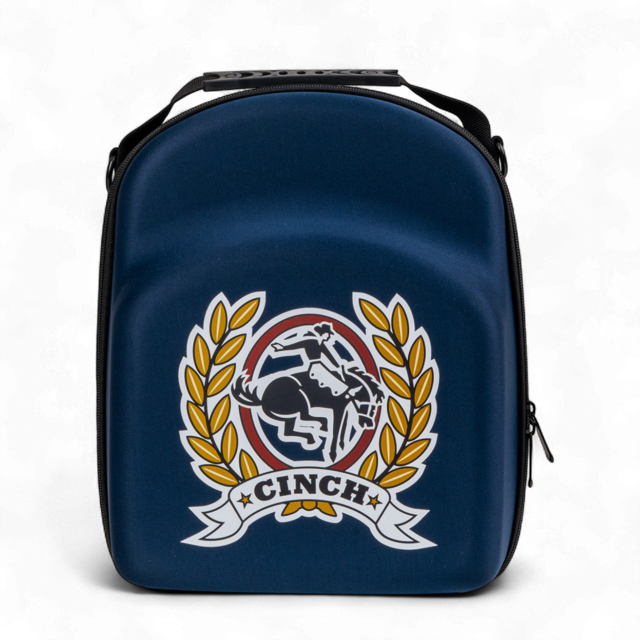Navy blue bag with Cinch logo on a white background
