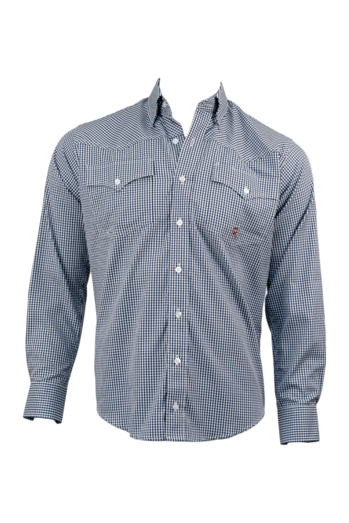 Light blue dress shirt on a white background