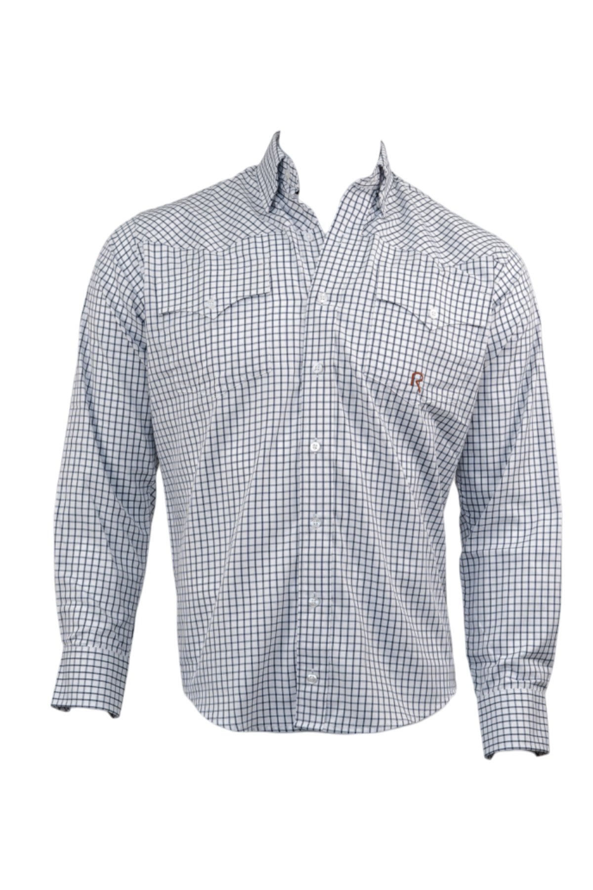 Checkered shirt on a white background