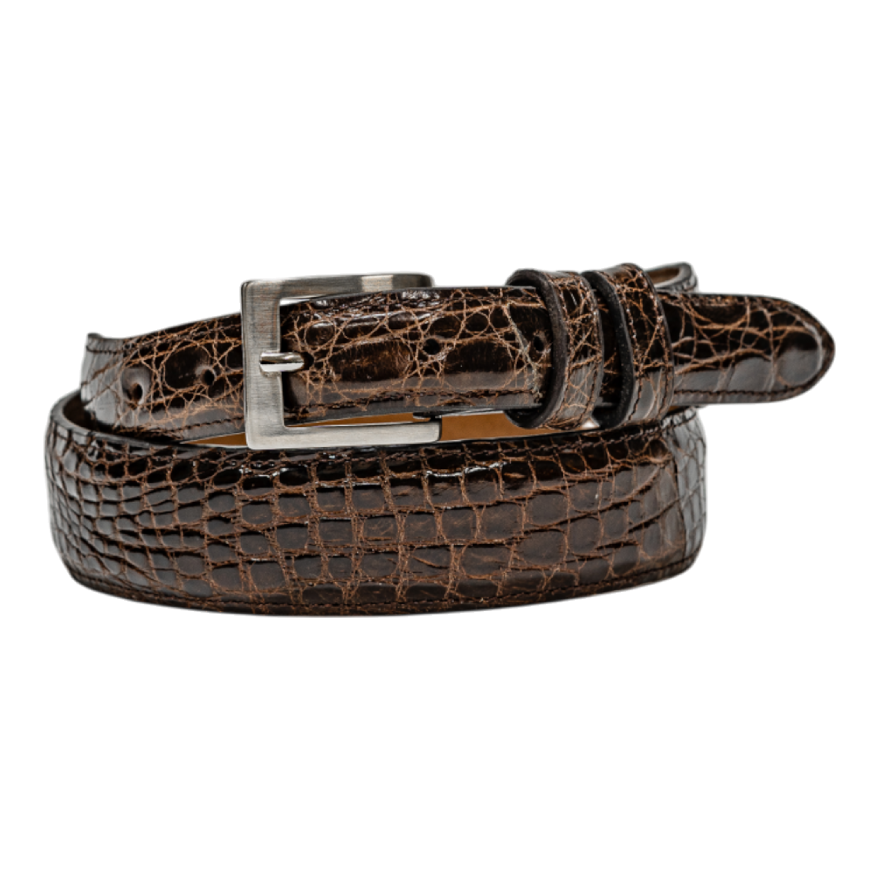Rod Patrick Belt 1.25 Taper - Brown Flank Caiman