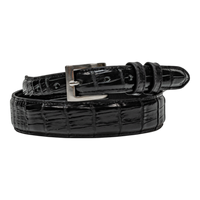Rod Patrick Belt 1.25 Taper - Black Nile Crocodile