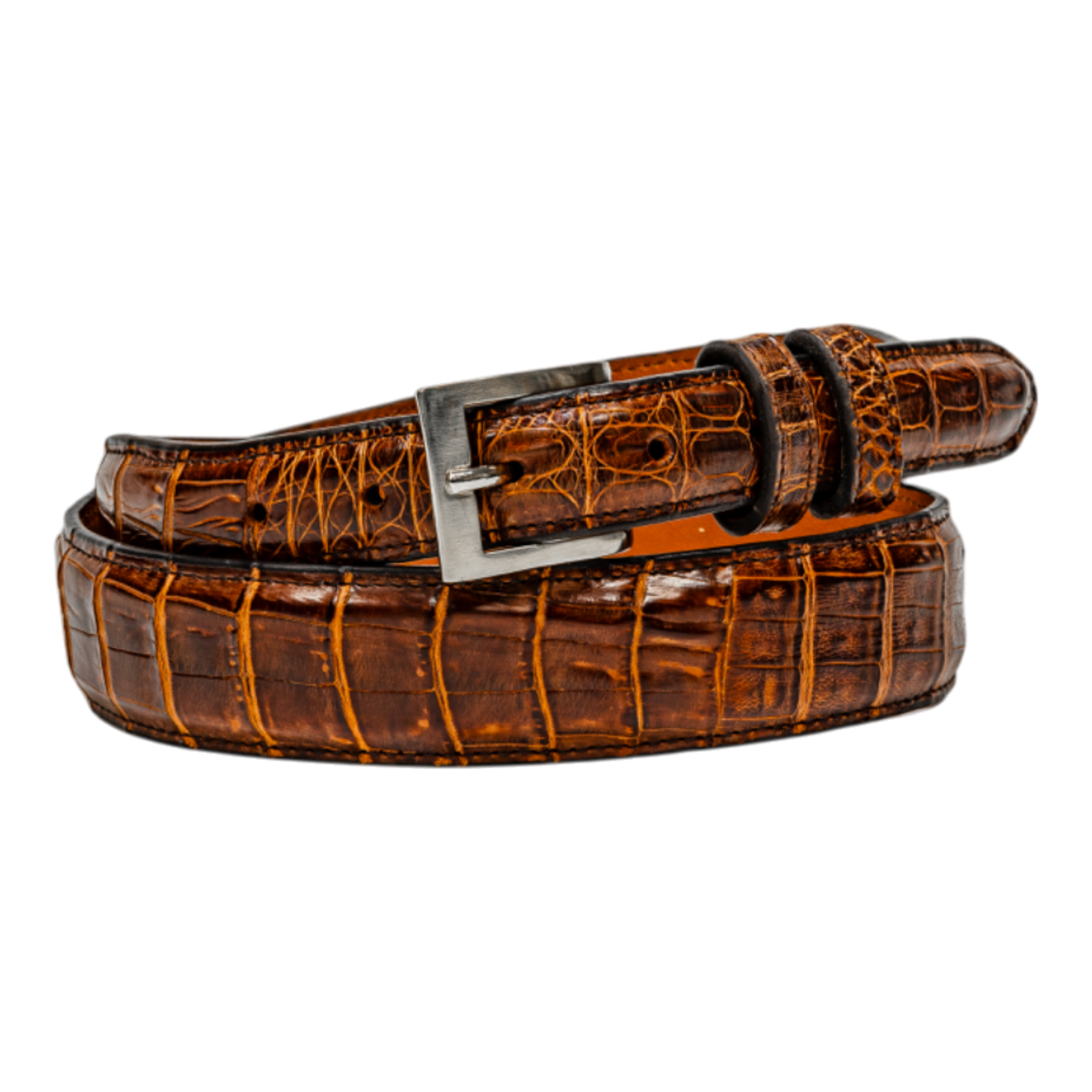 Rod Patrick Belt 1.25 Taper - Brown Fuscus Caiman