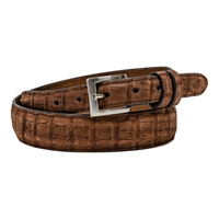 Rod Patrick Belt 1.25 Taper - Brown Sueded Caiman