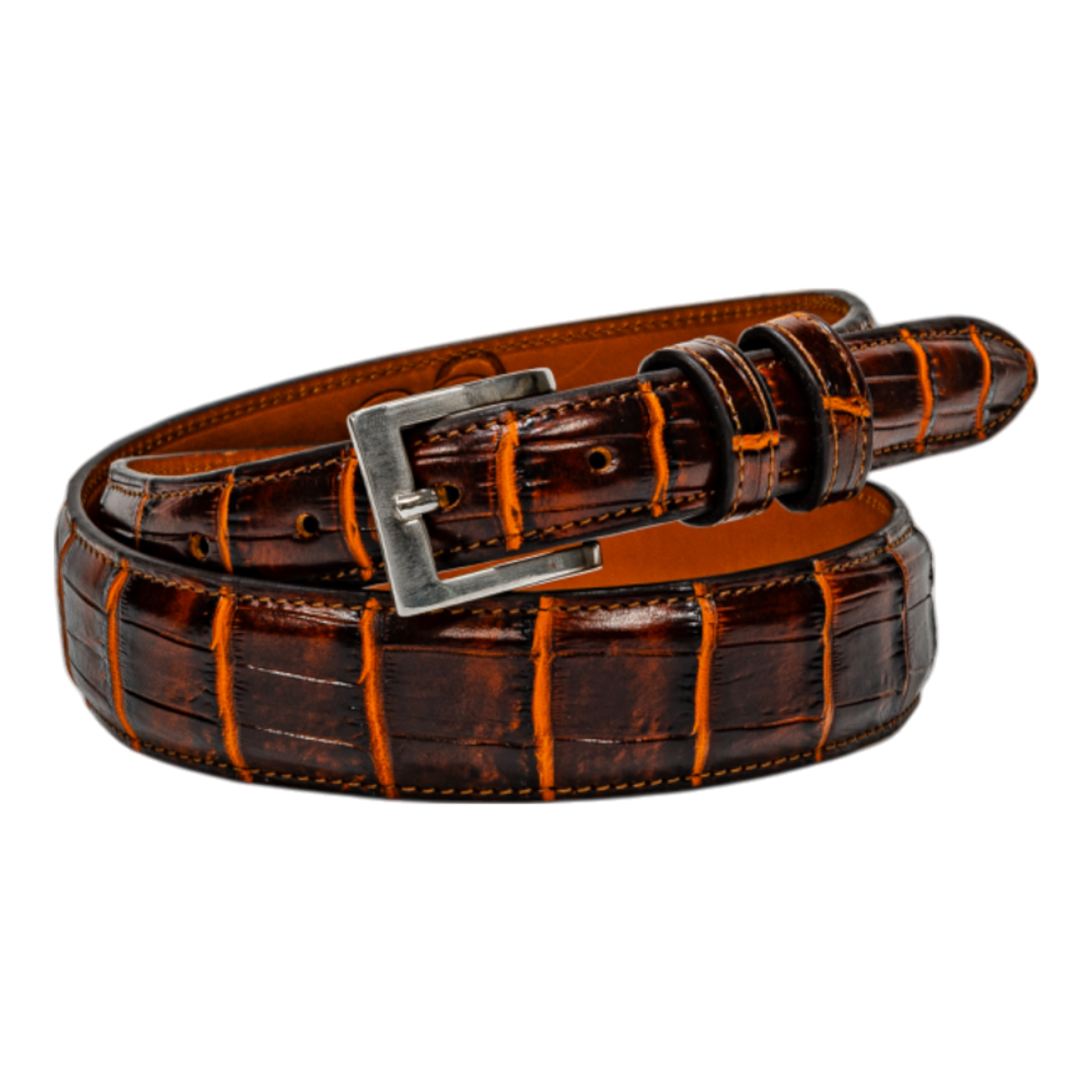 Rod Patrick Belt 1.25 Taper - Brown Nile Crocodile