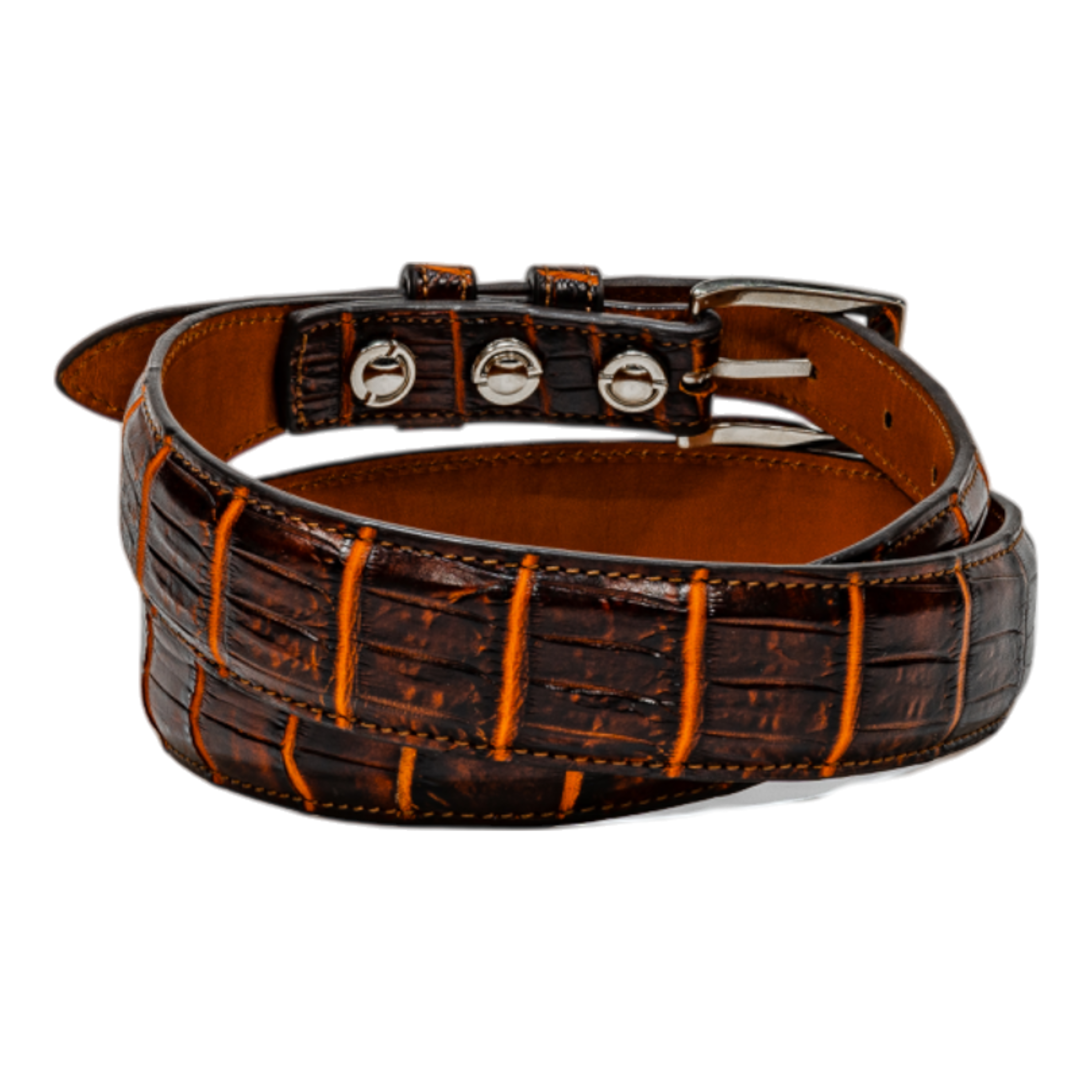 Rod Patrick Belt 1.25 Taper - Brown Nile Crocodile