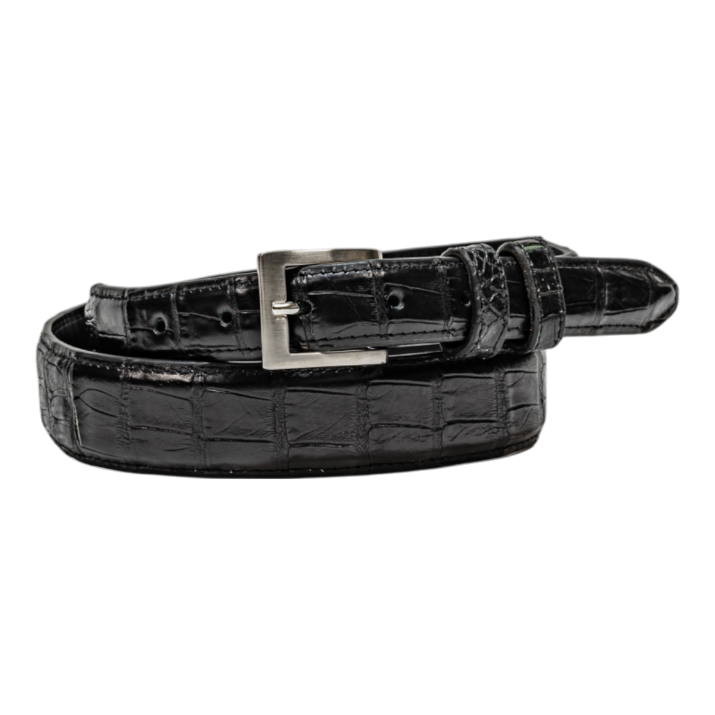 Rod Patrick Belt 1.25 Taper - Black Fuscus Caiman