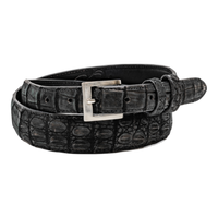 Rod Patrick Belt 1.25 Taper - Black Sueded Caiman