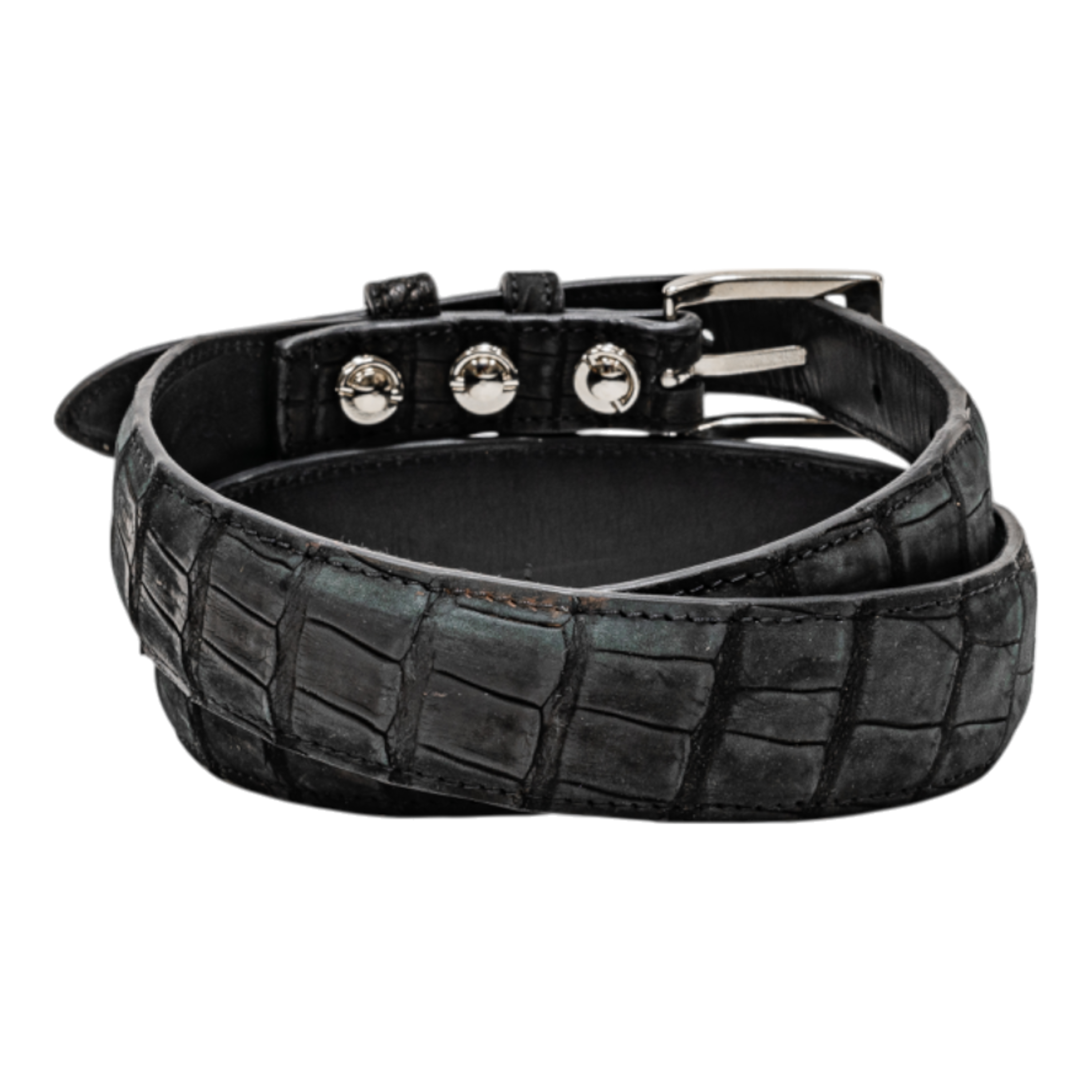 Rod Patrick Belt 1.25 Taper - Black Sueded Caiman