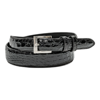 Rod Patrick Belt 1.25 Taper - Black Flank Caiman
