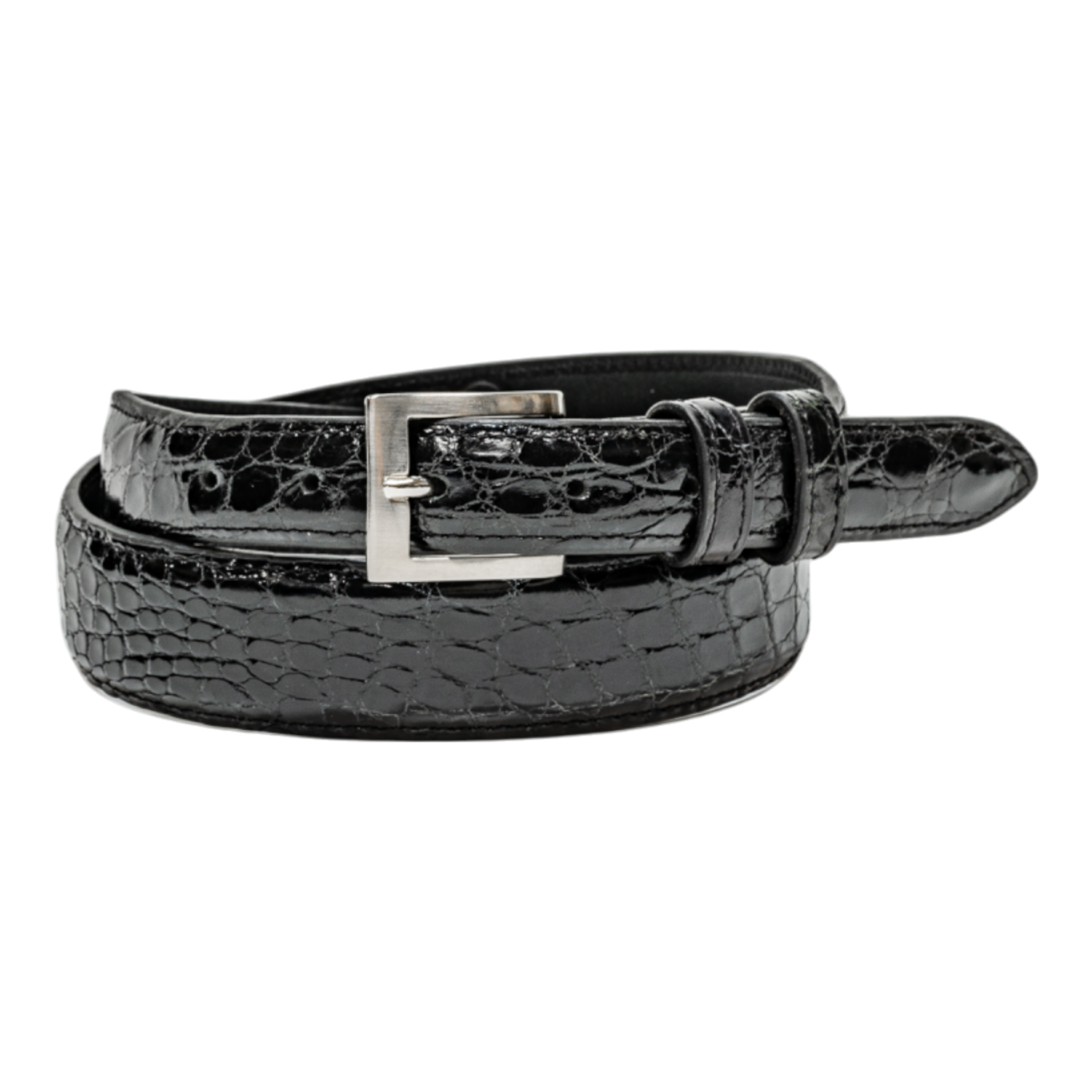 Rod Patrick Belt 1.25 Taper - Black Flank Caiman