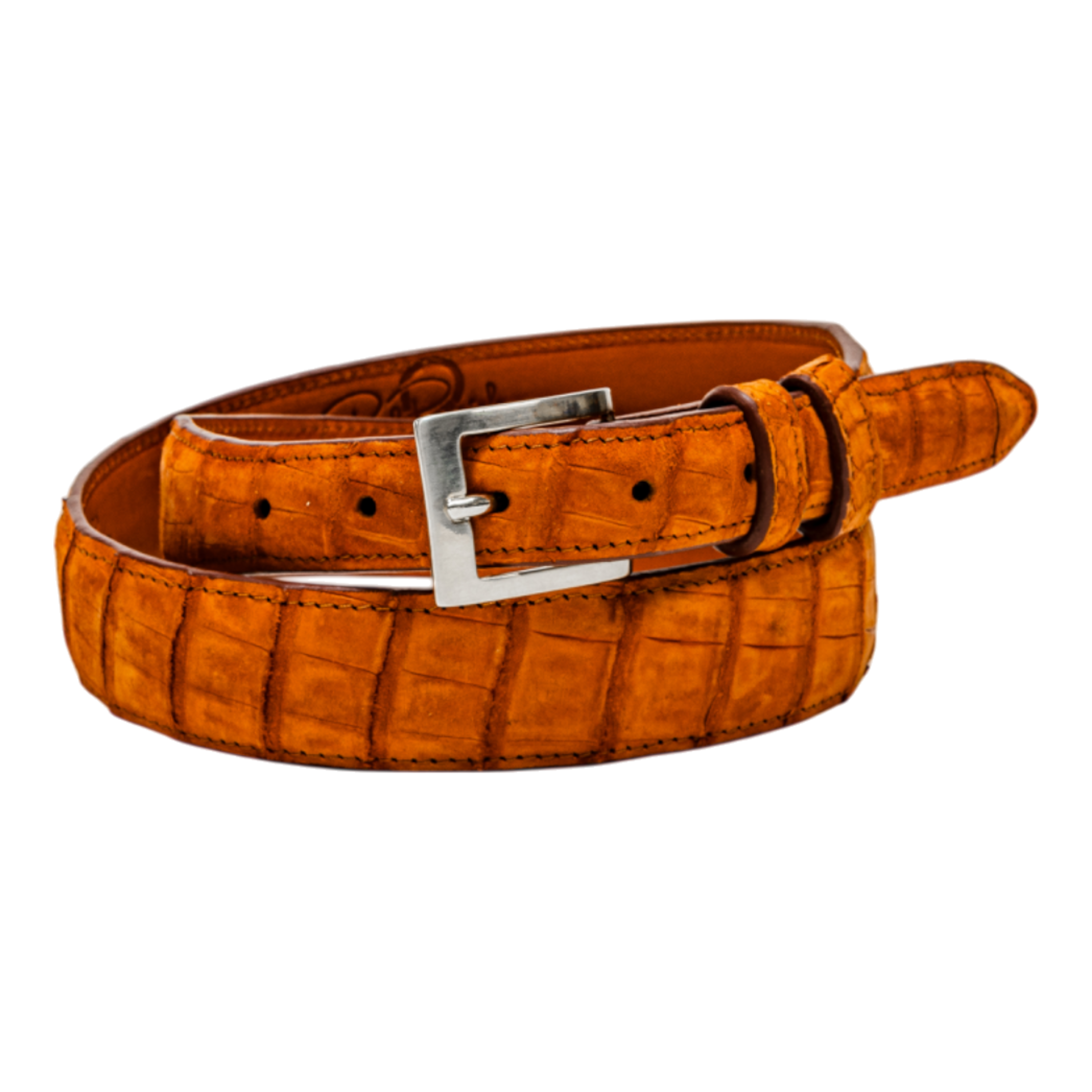 Rod Patrick Belt 1.25 Taper - Amber Sueded Caiman