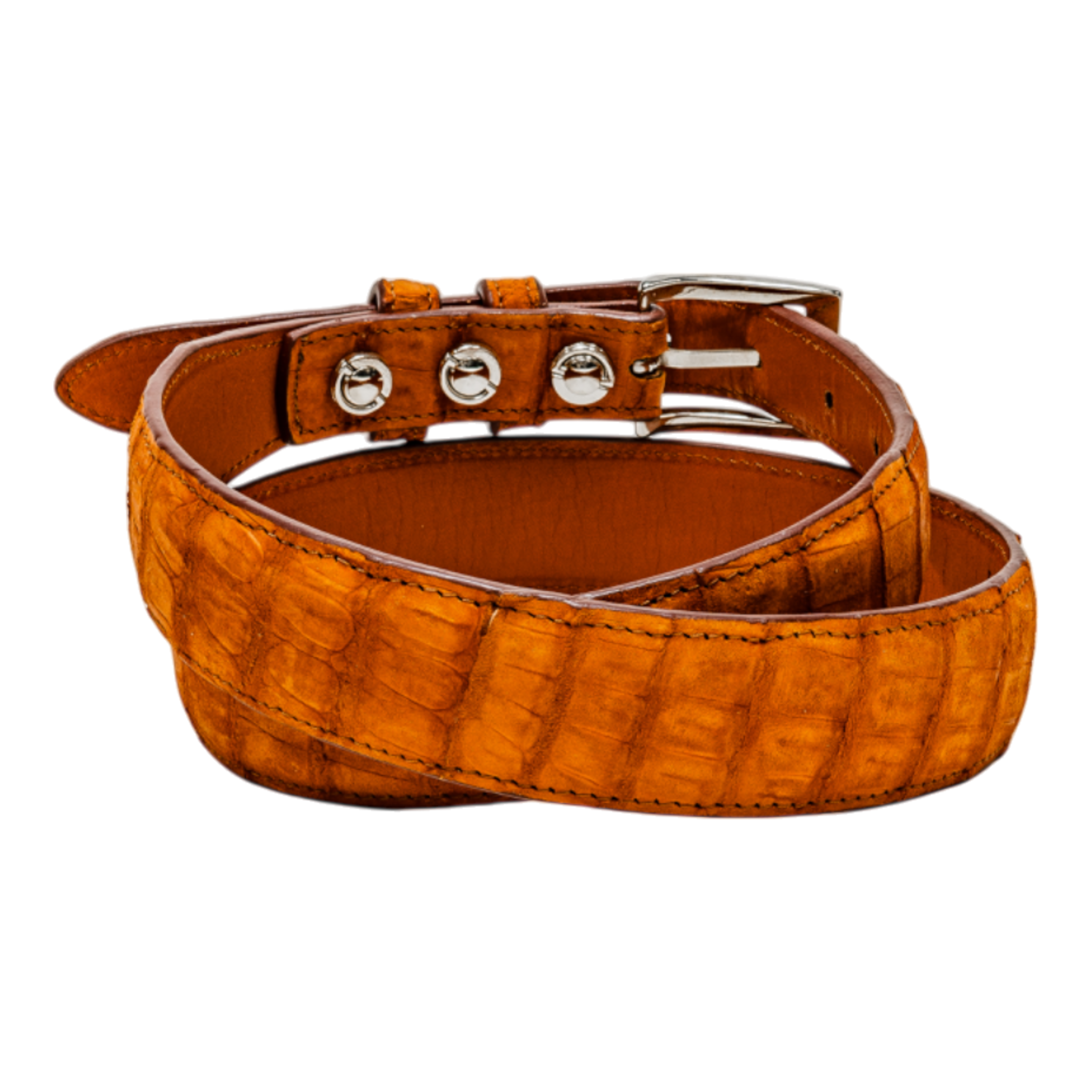 Rod Patrick Belt 1.25 Taper - Amber Sueded Caiman