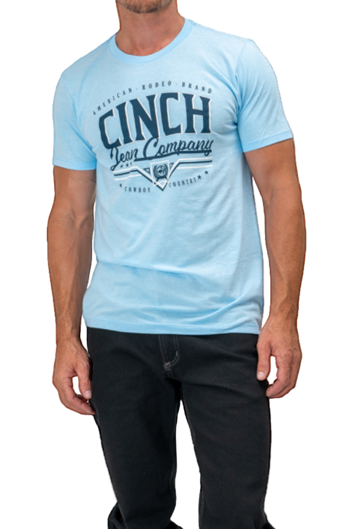 CINCH MEN'S GRAPHIC T-SHIRT - LIGHT BLUE