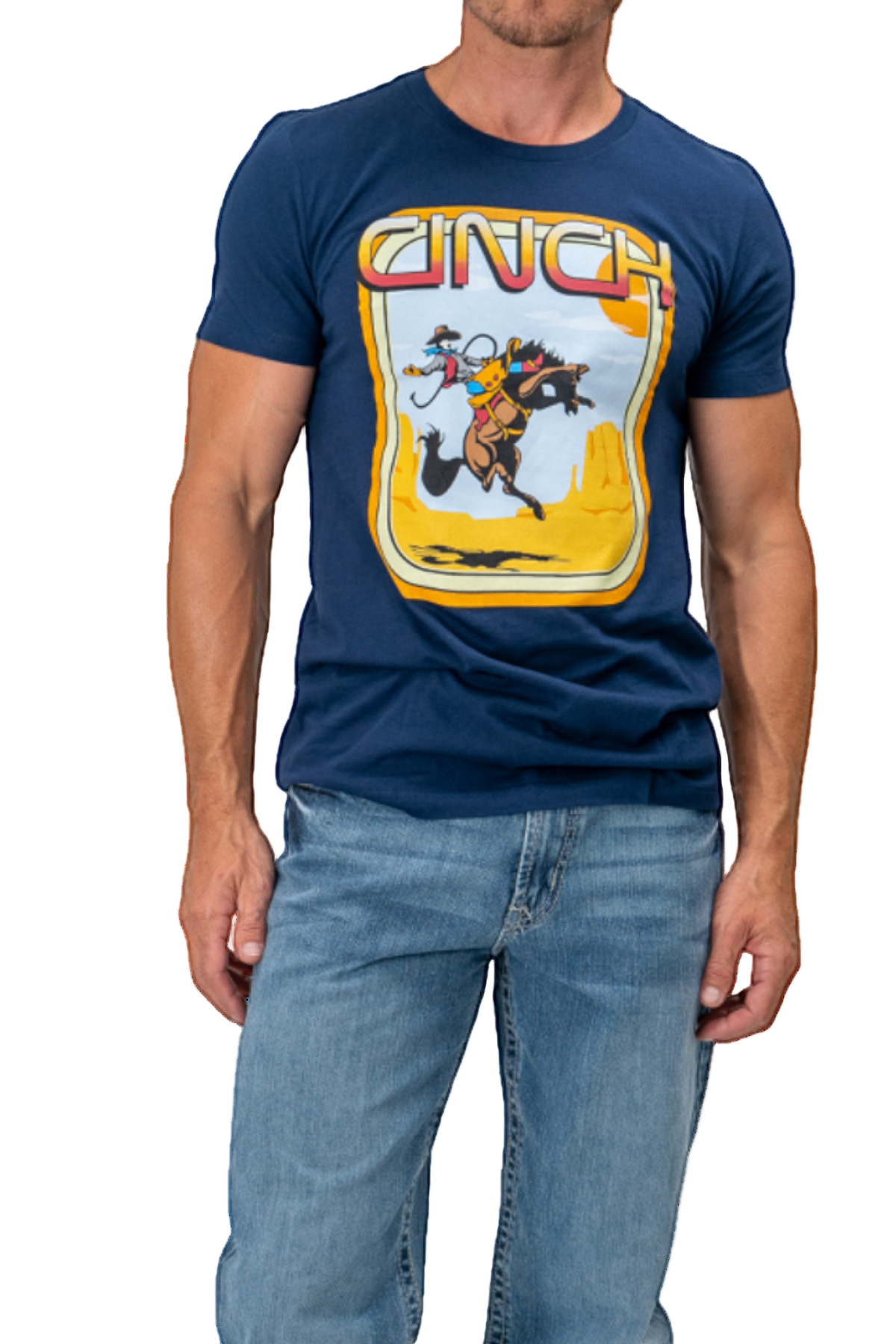 CINCH MEN'S GRAPHIC T-SHIRT - NAVY