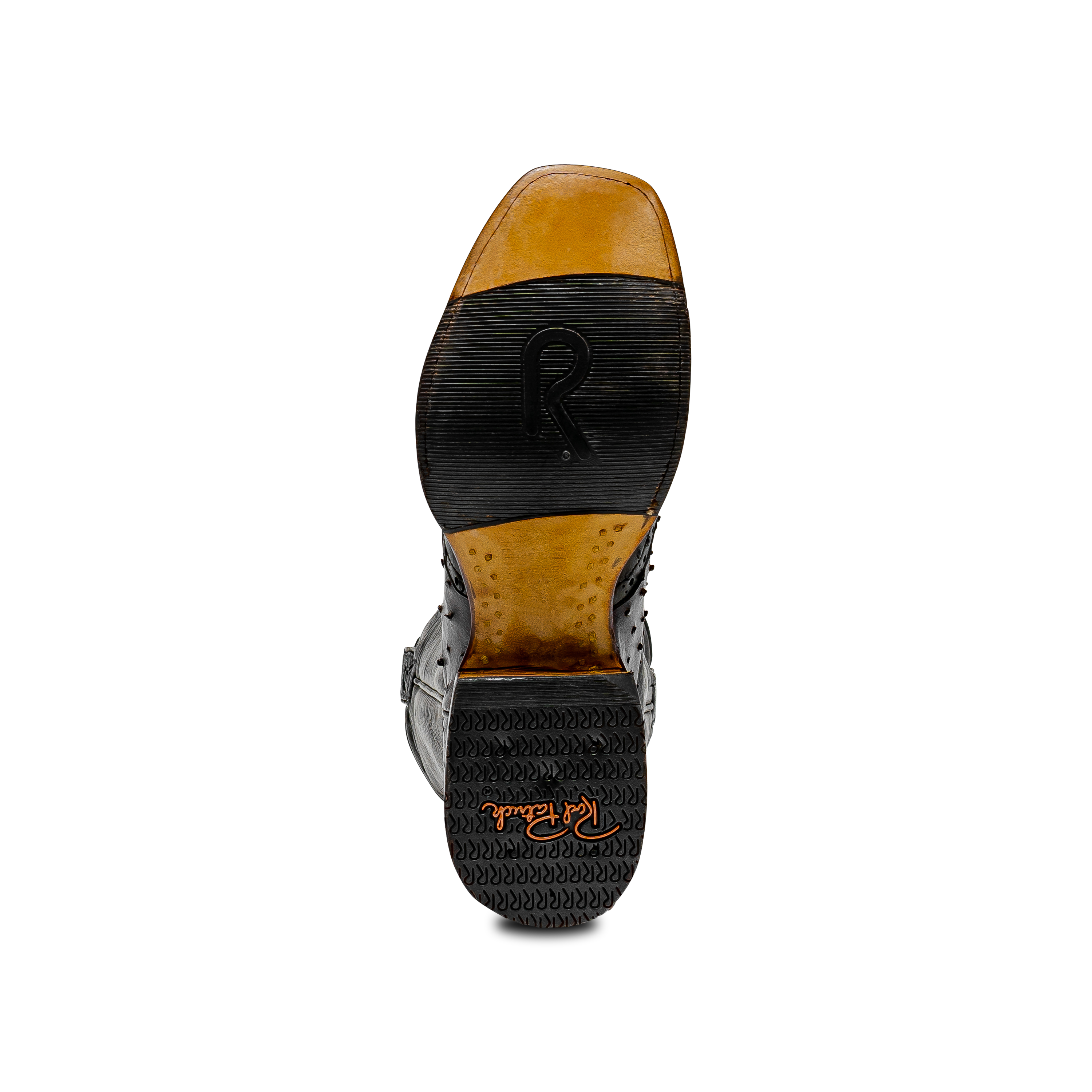 Rod Patrick NICOTINE FULL QUILL OSTRICH with 3/4 BLACK FQ WINGTIP (D)
