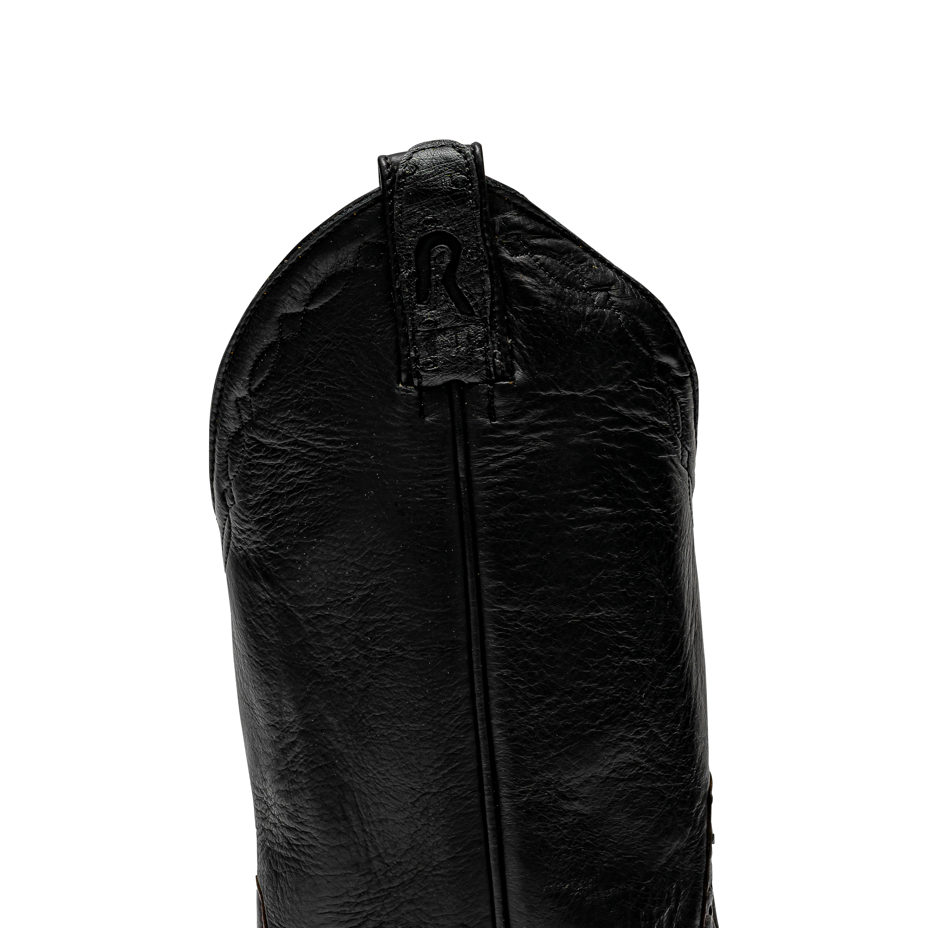 Rod Patrick NICOTINE FULL QUILL OSTRICH with 3/4 BLACK FQ WINGTIP (D)