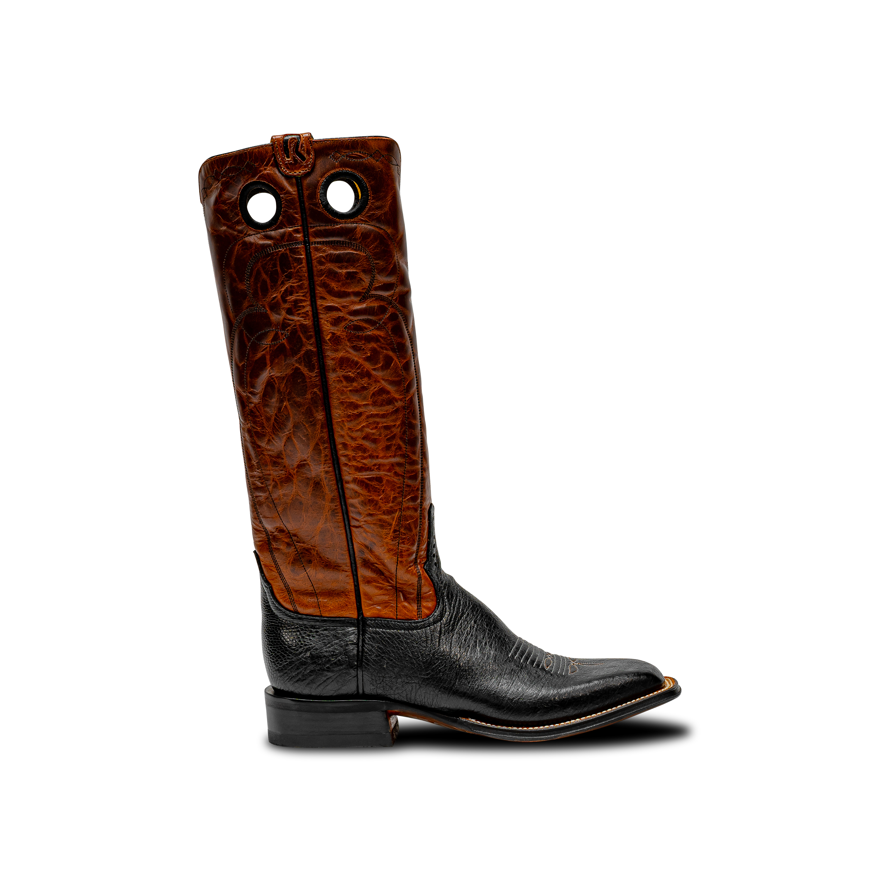 ROD PATRICK BLACK SMOOTH OSTRICH (B)