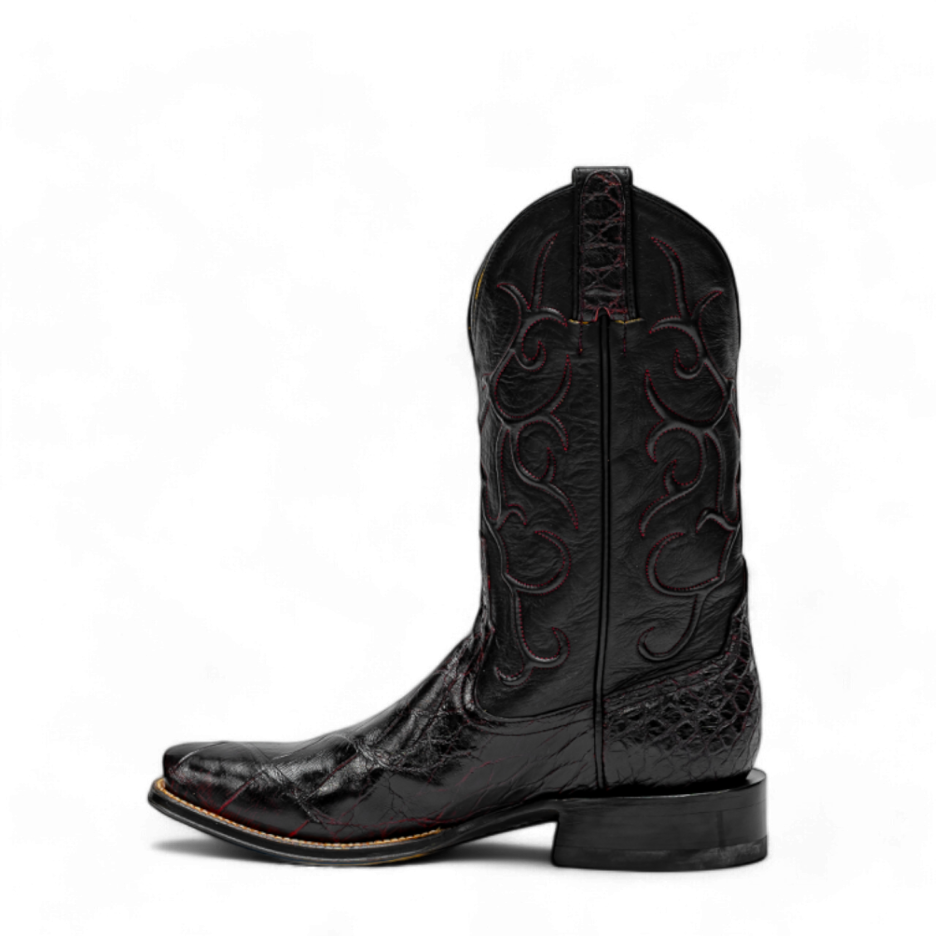 Rod Patrick BLACK CHERRY WILD AMERICAN ALLIGATOR BIAS CUT (D)
