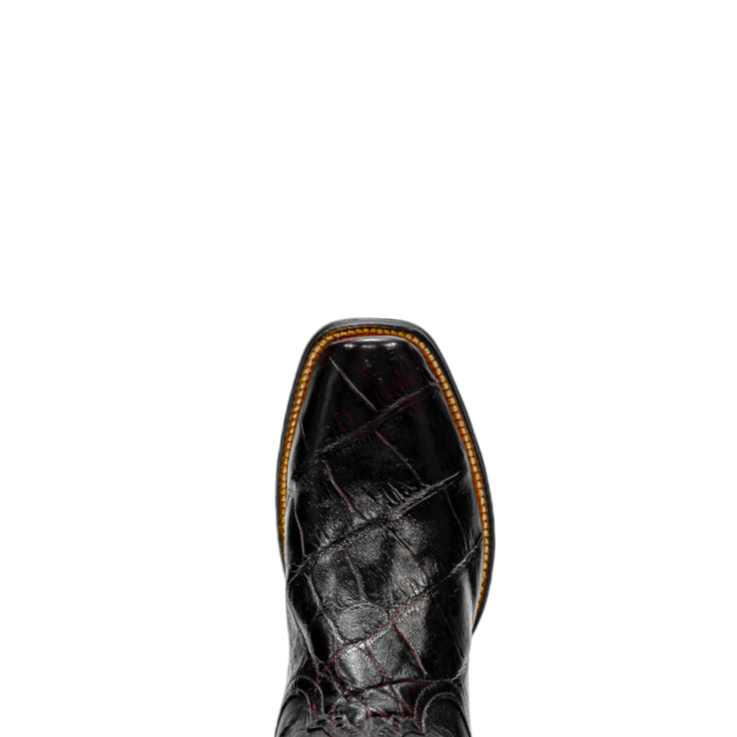 Rod Patrick BLACK CHERRY WILD AMERICAN ALLIGATOR BIAS CUT (D)