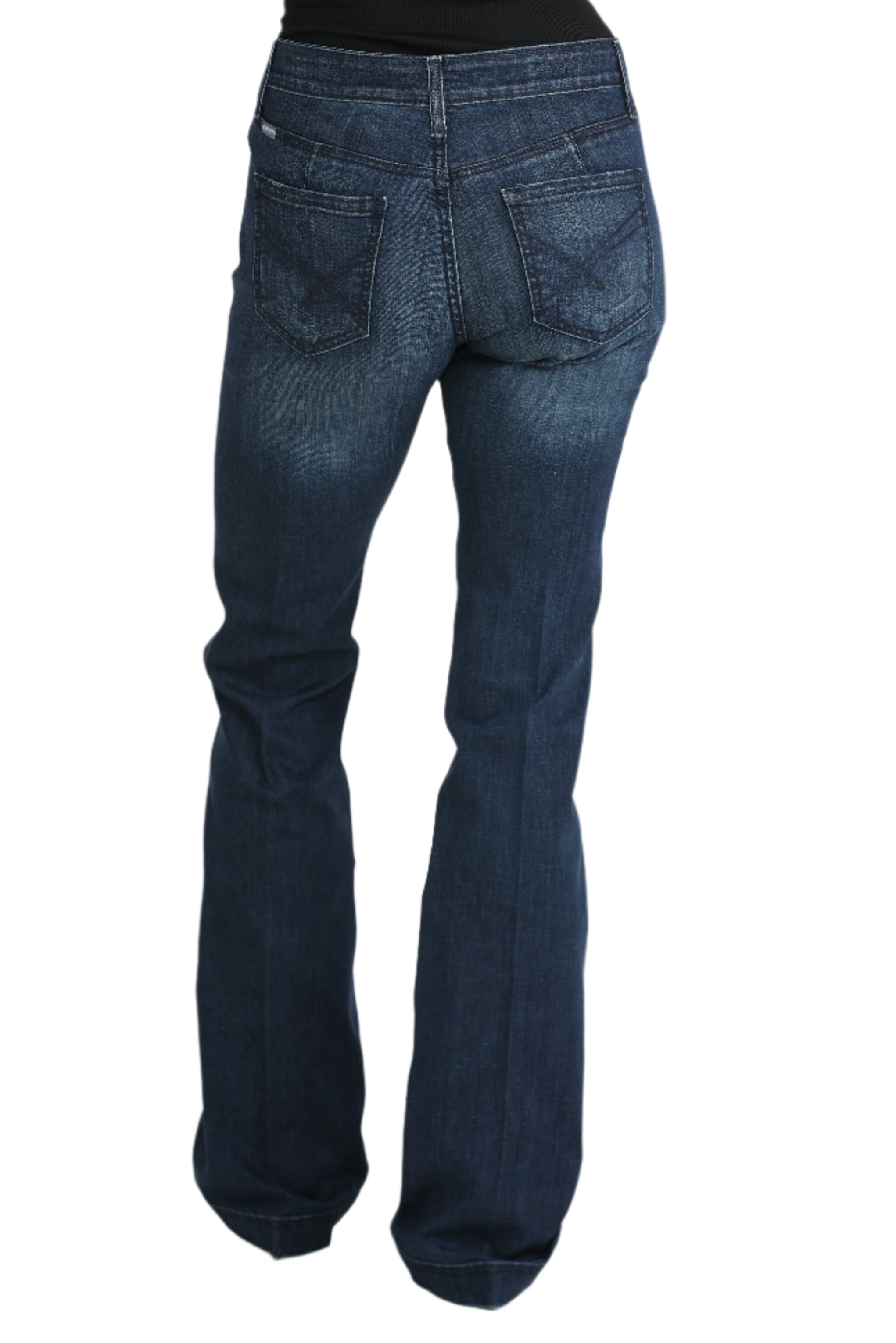 Dark blue jeans and boots