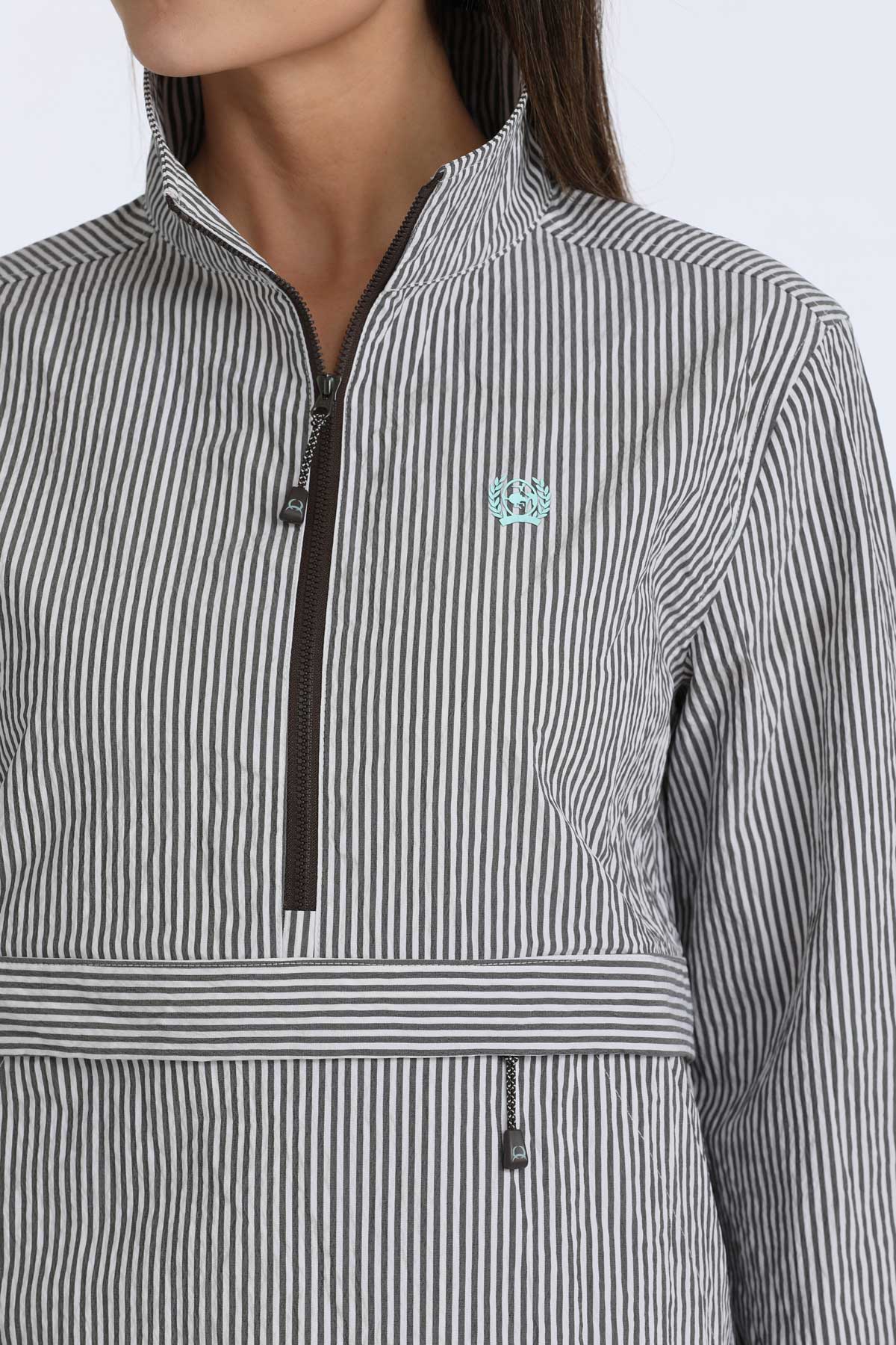 CINCH WOMENS 1/2 ZIP PULLOVER - BROWN