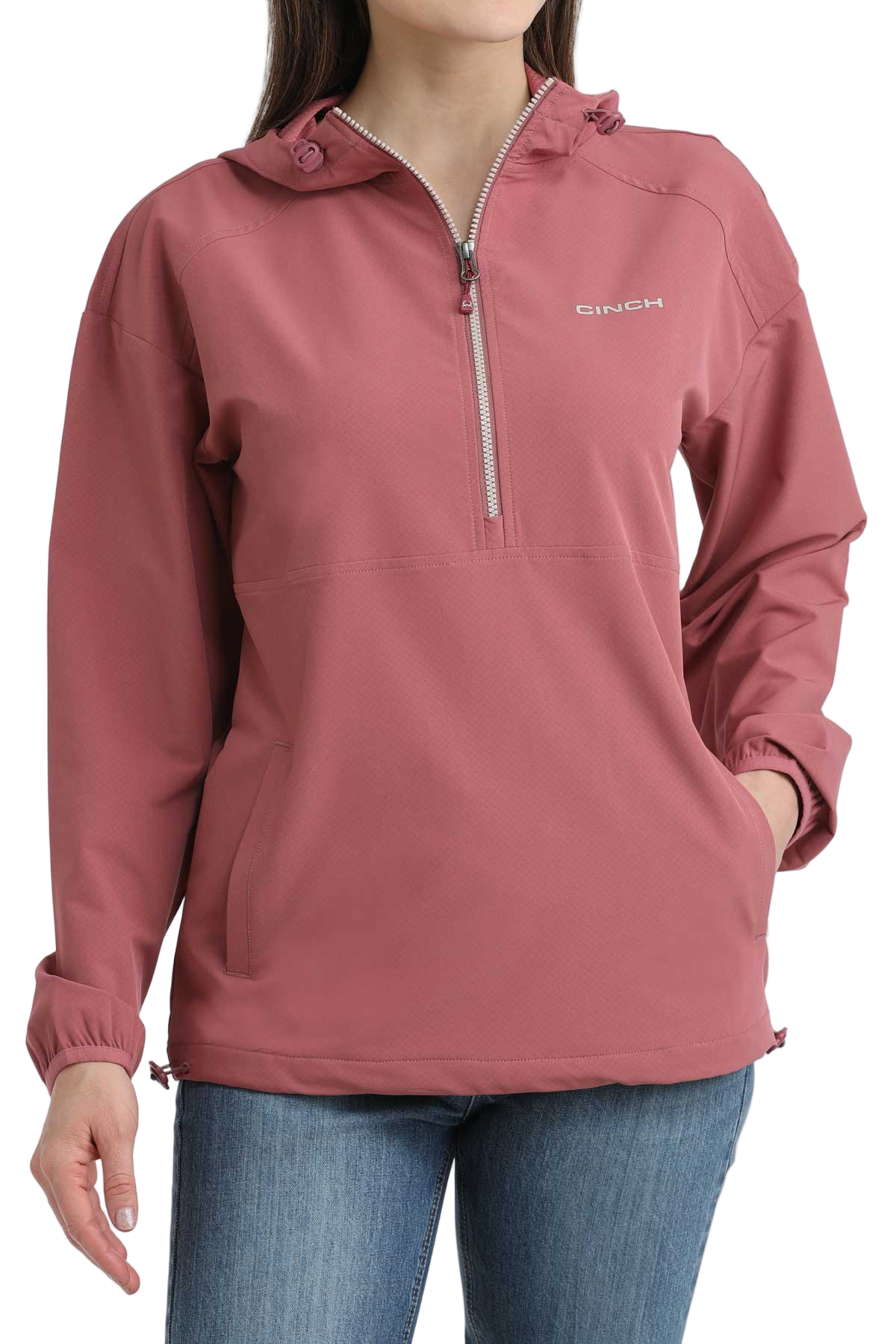 CINCH WOMENS 1/2 ZIP PULLOVER - PINK