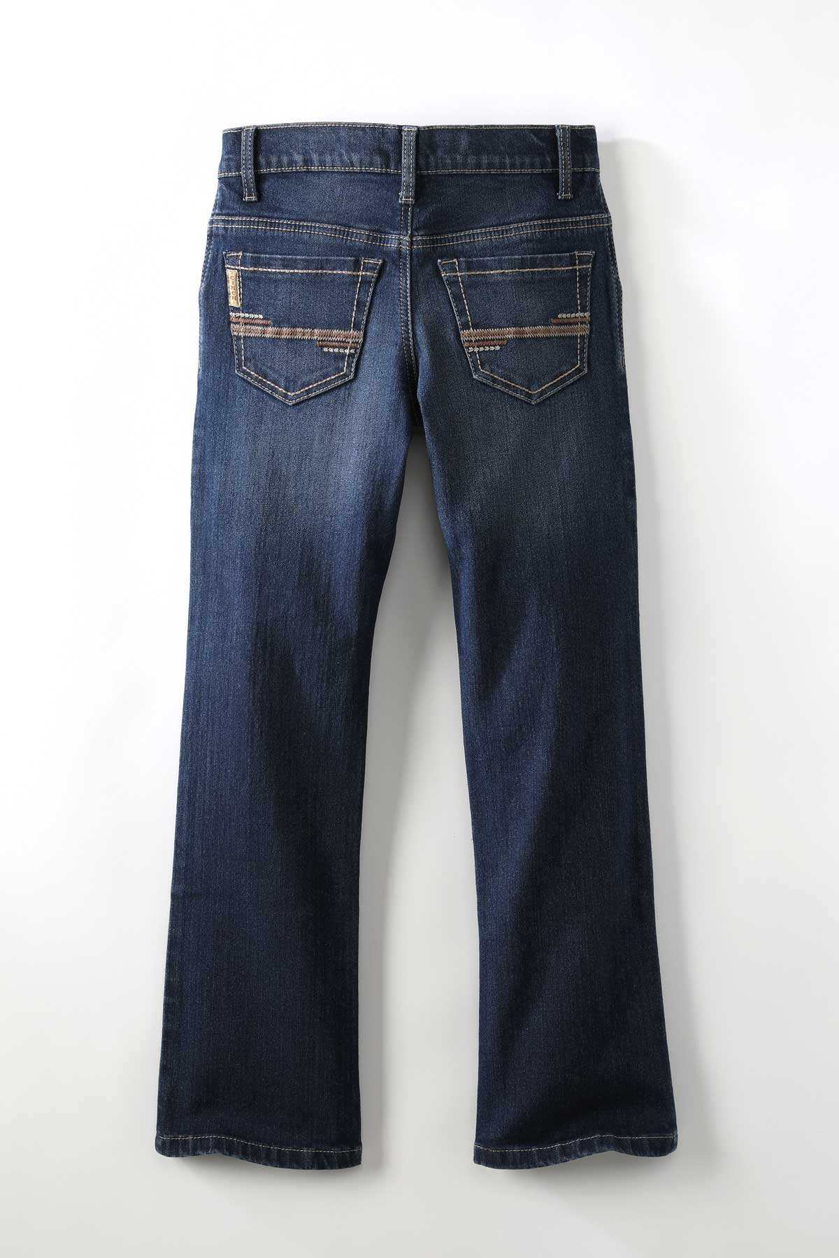 Pair of blue jeans on a white background