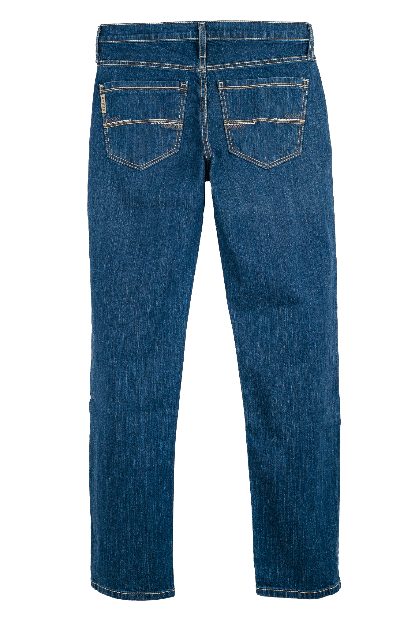 Blue jeans on a white background