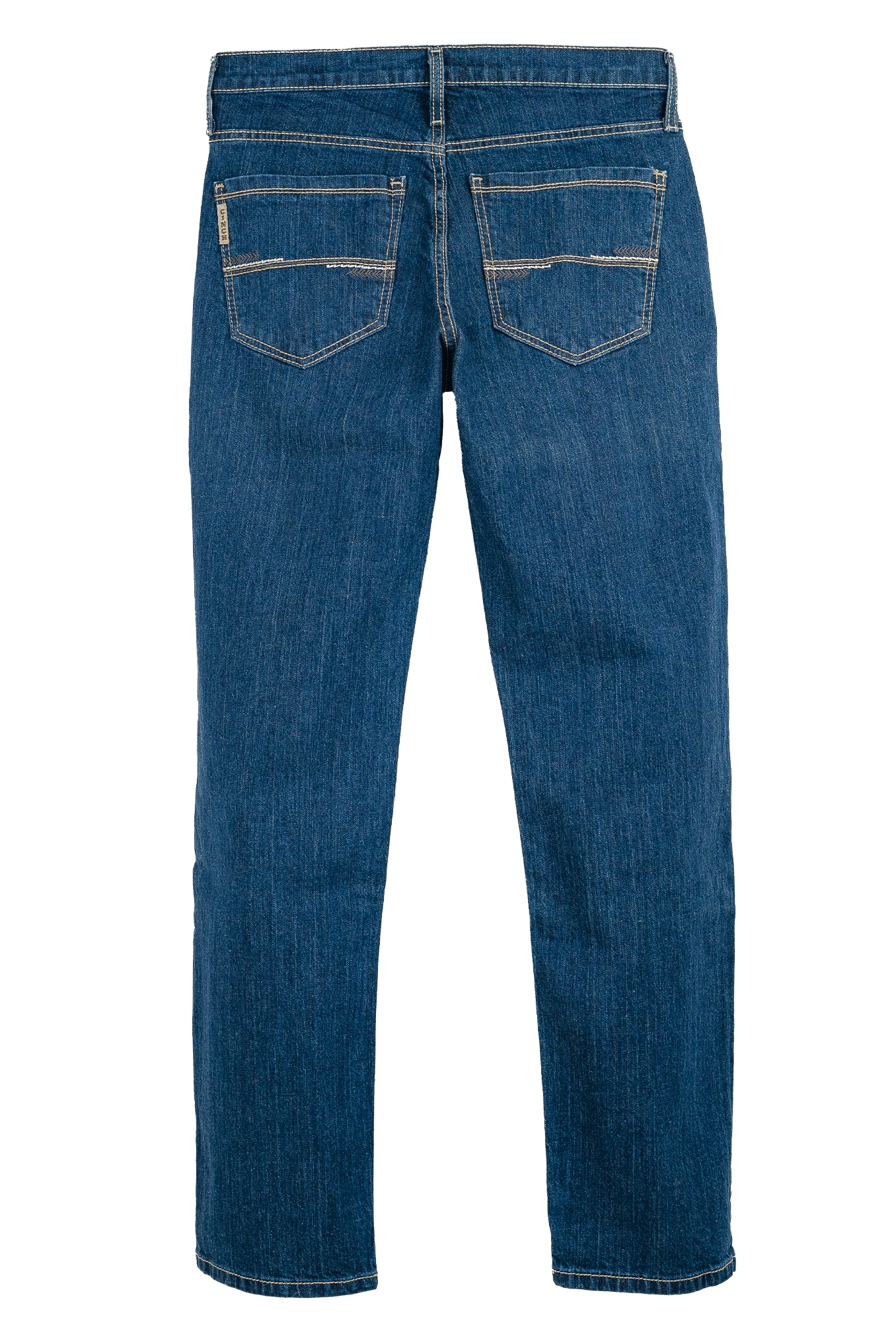 Blue jeans on a white background