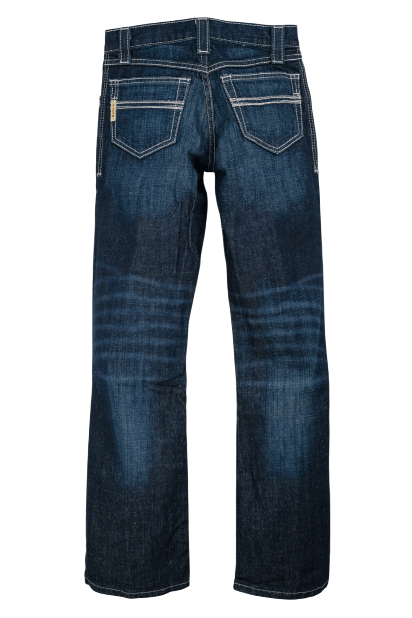 Blue jeans on a white background