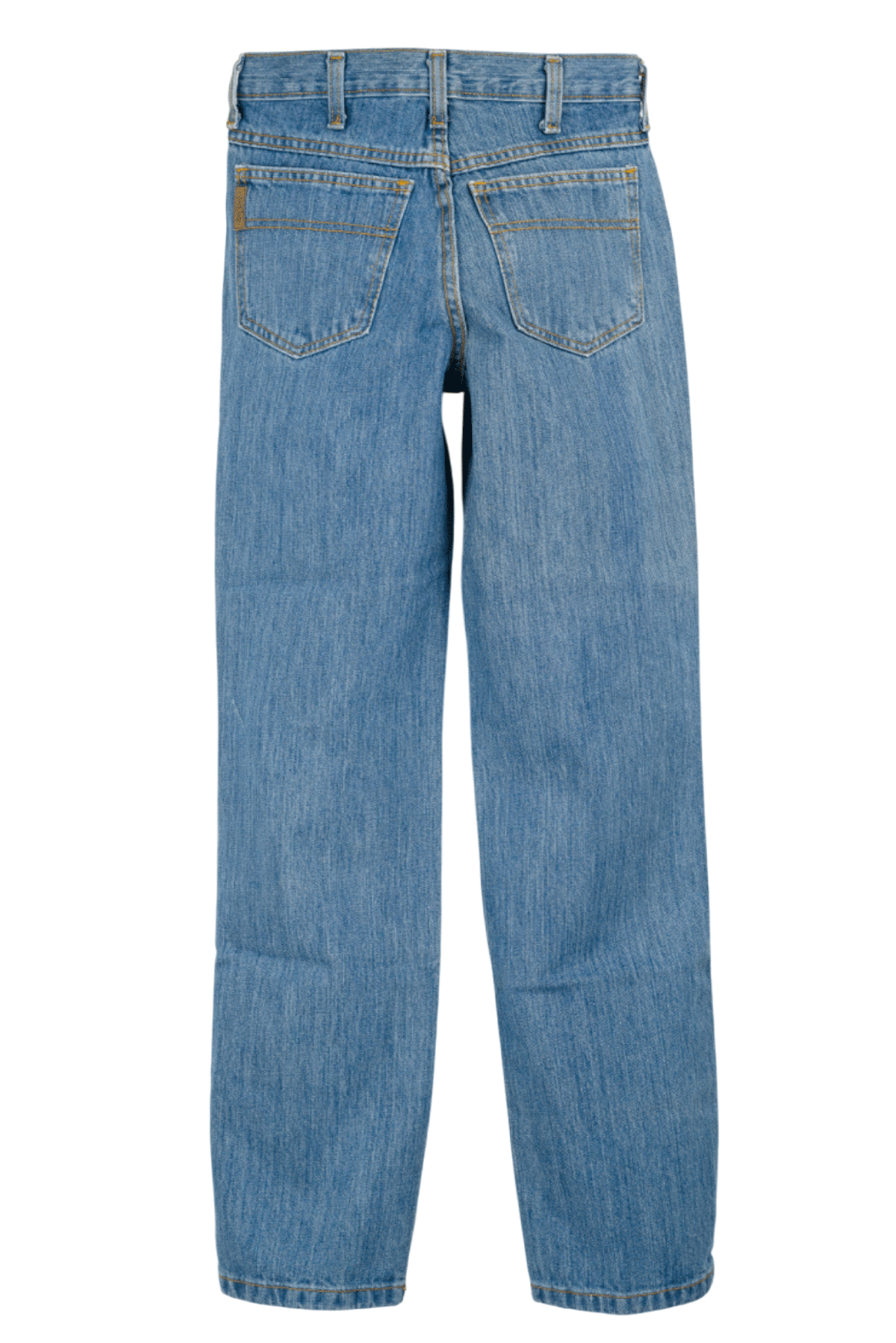 Blue jeans on a white background