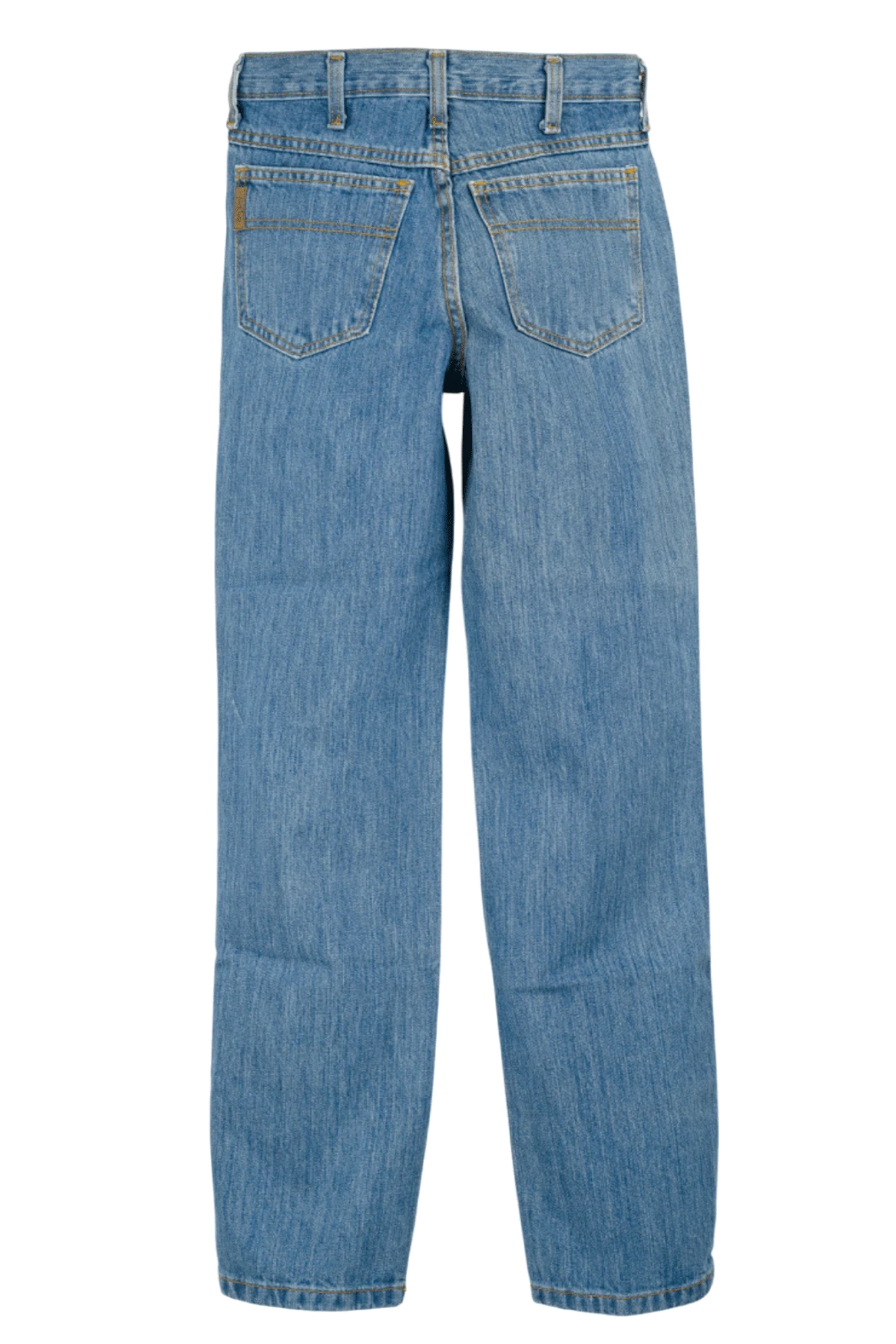 Blue jeans on a white background