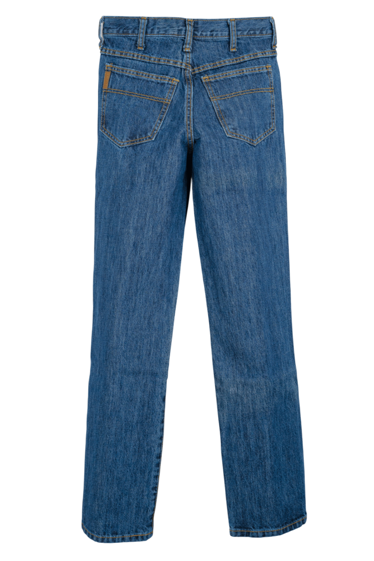 Blue jeans on a white background