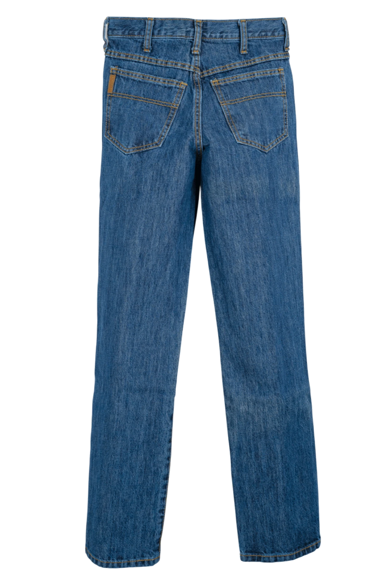 Blue jeans on a white background