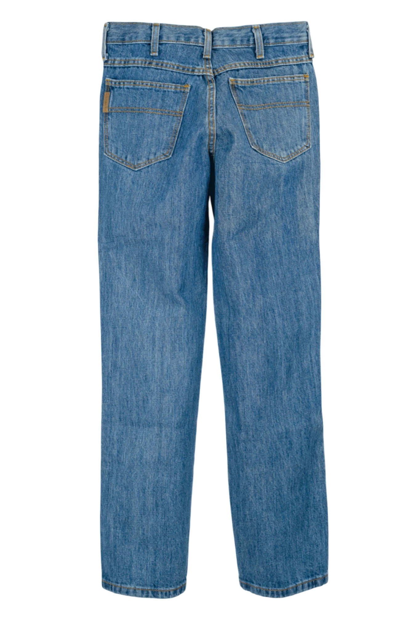 Blue jeans on a white background