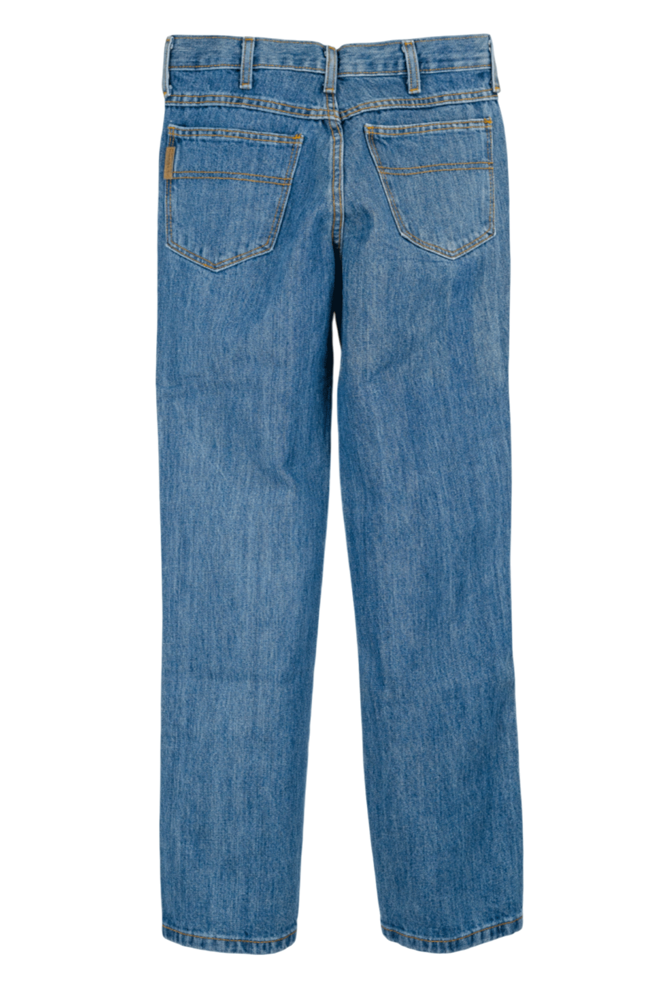 Blue jeans on a white background