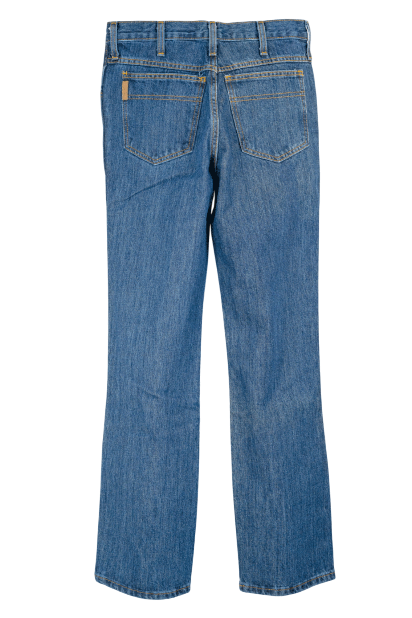Blue jeans on a white background
