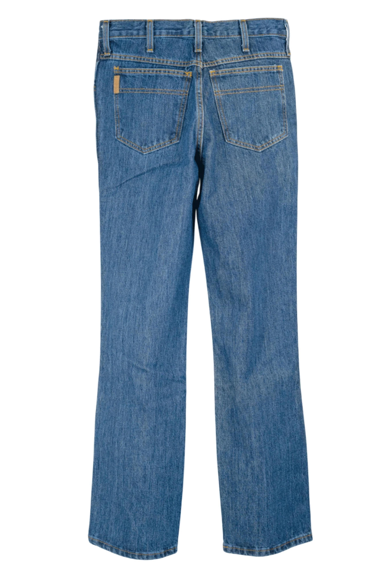 Blue jeans on a white background