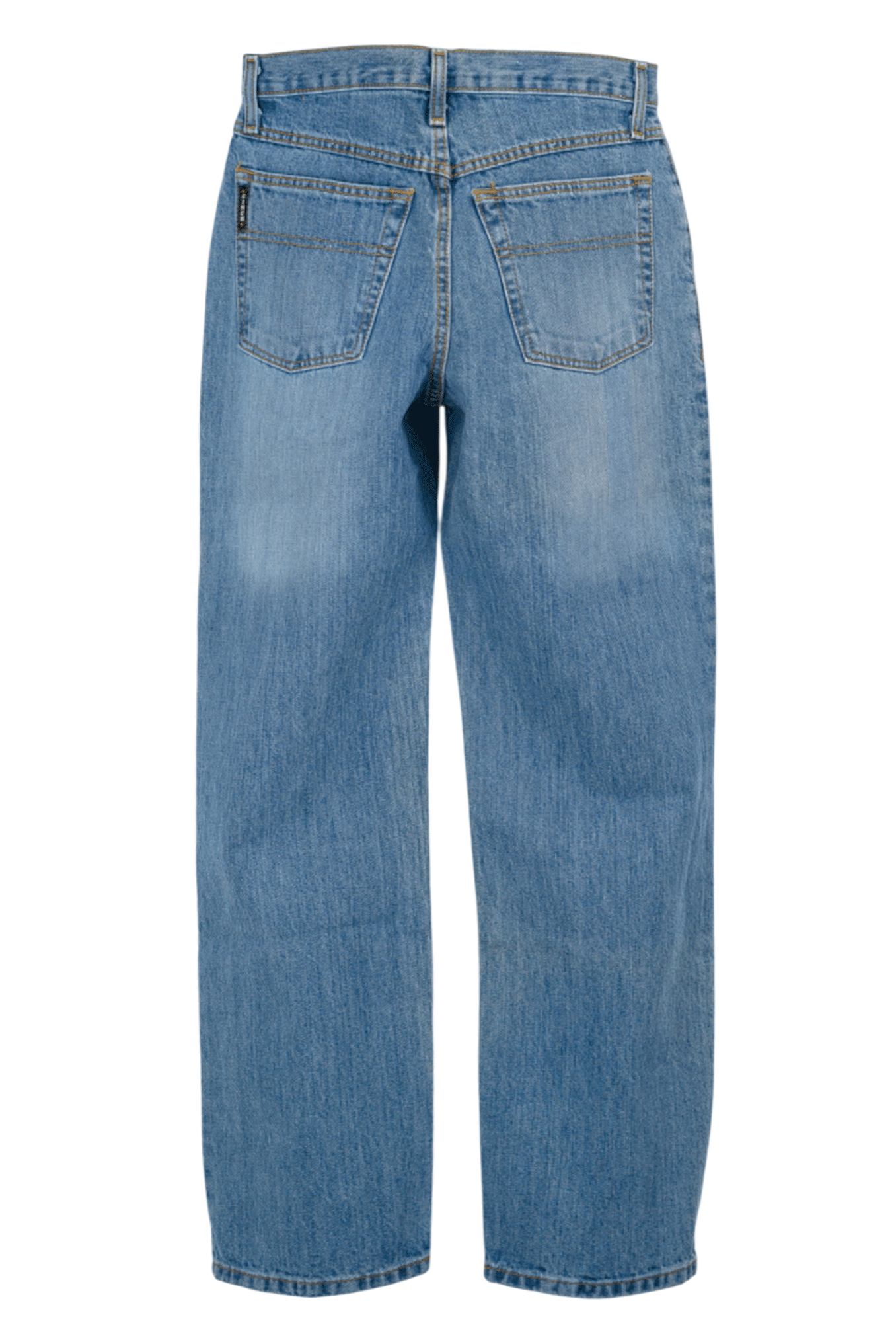 Blue jeans on a white background