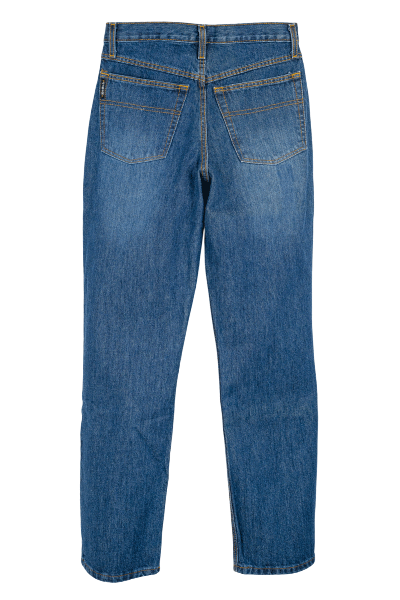 Blue jeans on a white background